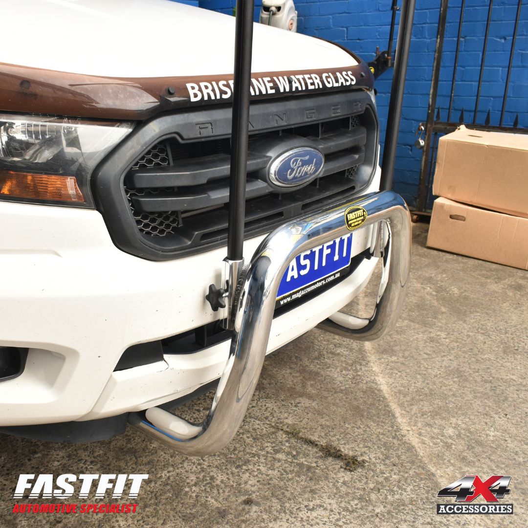 ALL BARS NUDGE BAR (POLISHED ALLOY) & H-RACK TO SUIT FORD RANGER 2019, 2020