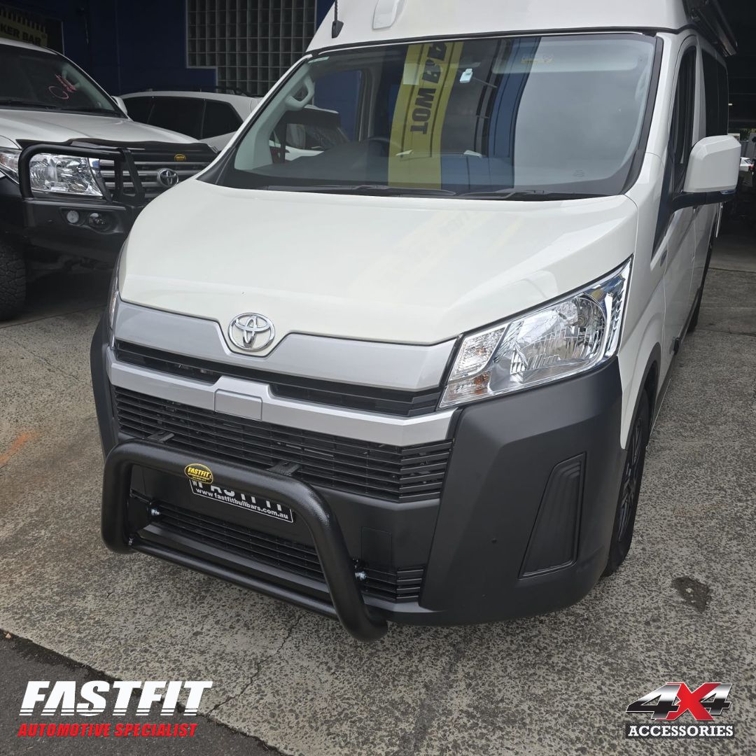 ECB NUDGE BAR (BLACK) TO SUIT TOYOTA HIACE 05/2019 - 08/2025