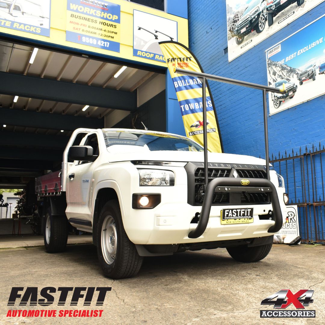 ALL BARS NUDGE BAR (BLACK) WITH H-RACK TO SUIT MITSUBISHI MV TRITON 2024