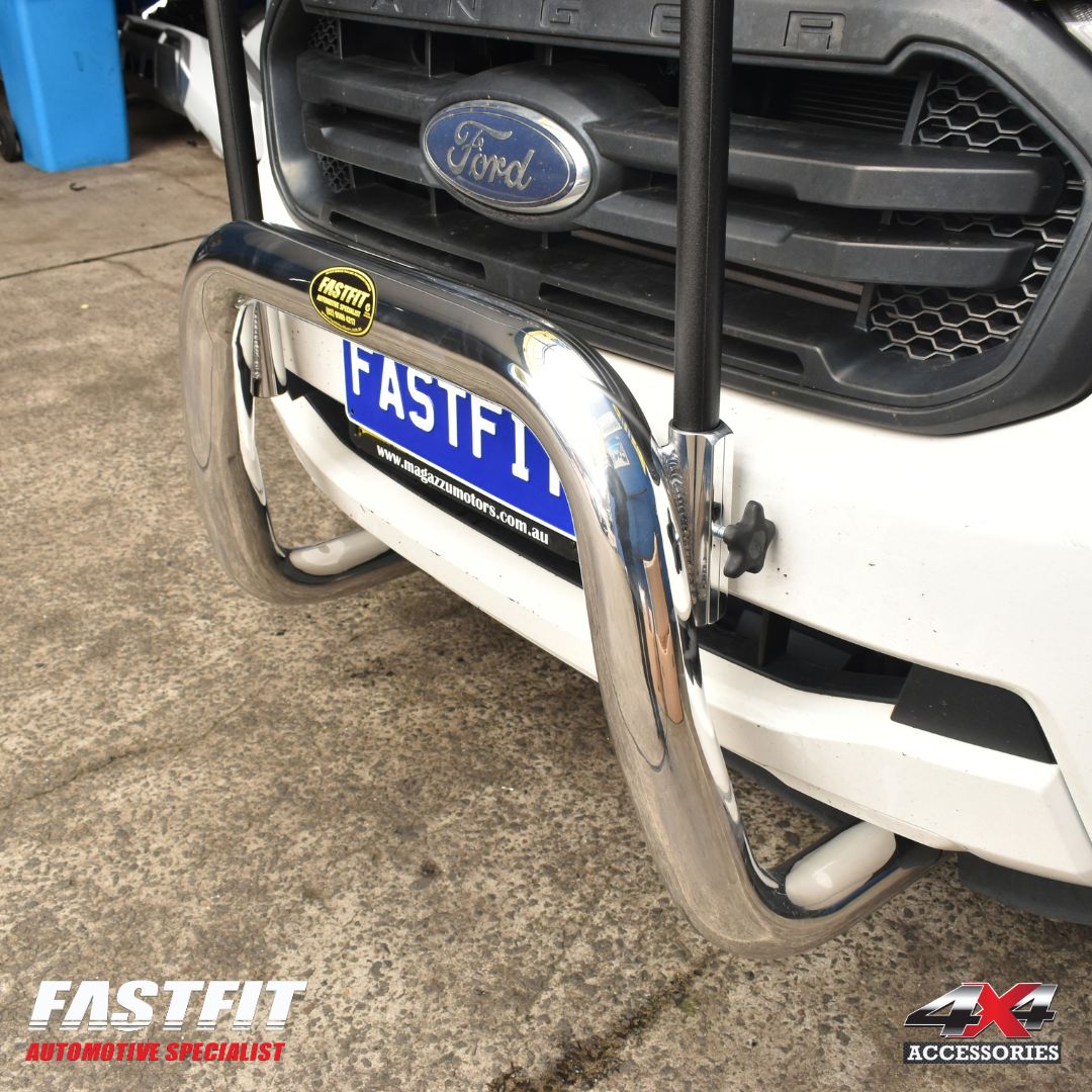 ALL BARS NUDGE BAR (POLISHED ALLOY) & H-RACK TO SUIT FORD RANGER 2019, 2020