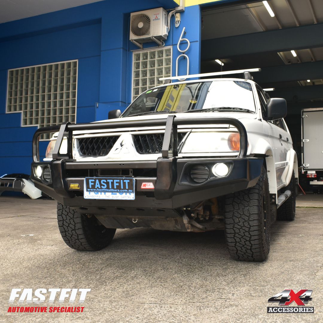MCC 707-02 Falcon Bull Bar Black A-Frame Package (No Foglight) TO SUIT Mitsubishi Challenger 1996-2006