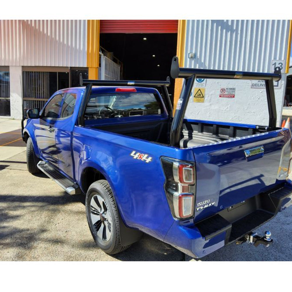All Bars 76mm Rear Ladder Rack (Black) to suit Isuzu DMAX - Custom ...