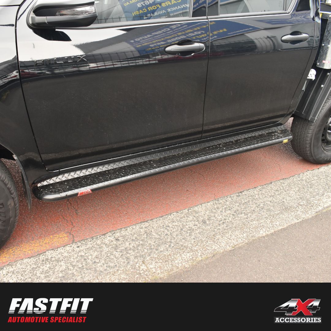 MCC 309BSBK All Black Side Step Package to suit Toyota Hilux 2016-Current