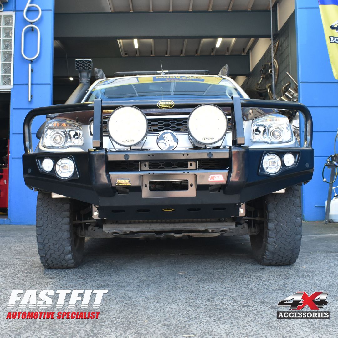 MCC 707-02 Falcon Bull Bars Black A-Frame Package (LED Foglight) to suit HOLDEN Colorado RG Colorado 7 2012-2016
