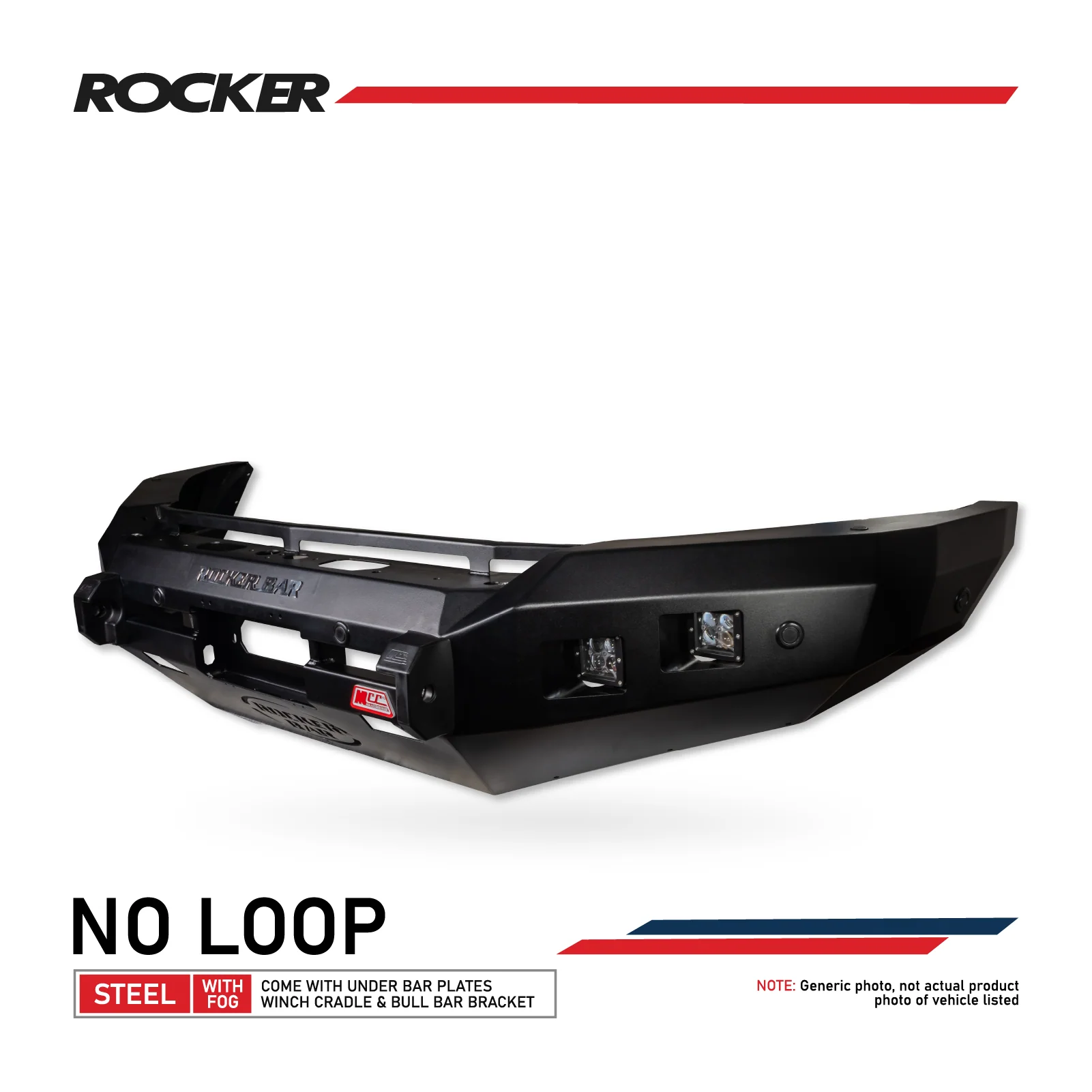 MCC 078-01SQ ROCKER NO LOOP BULLBAR TO SUIT MITSUBISHI MV TRITON 2024-ON