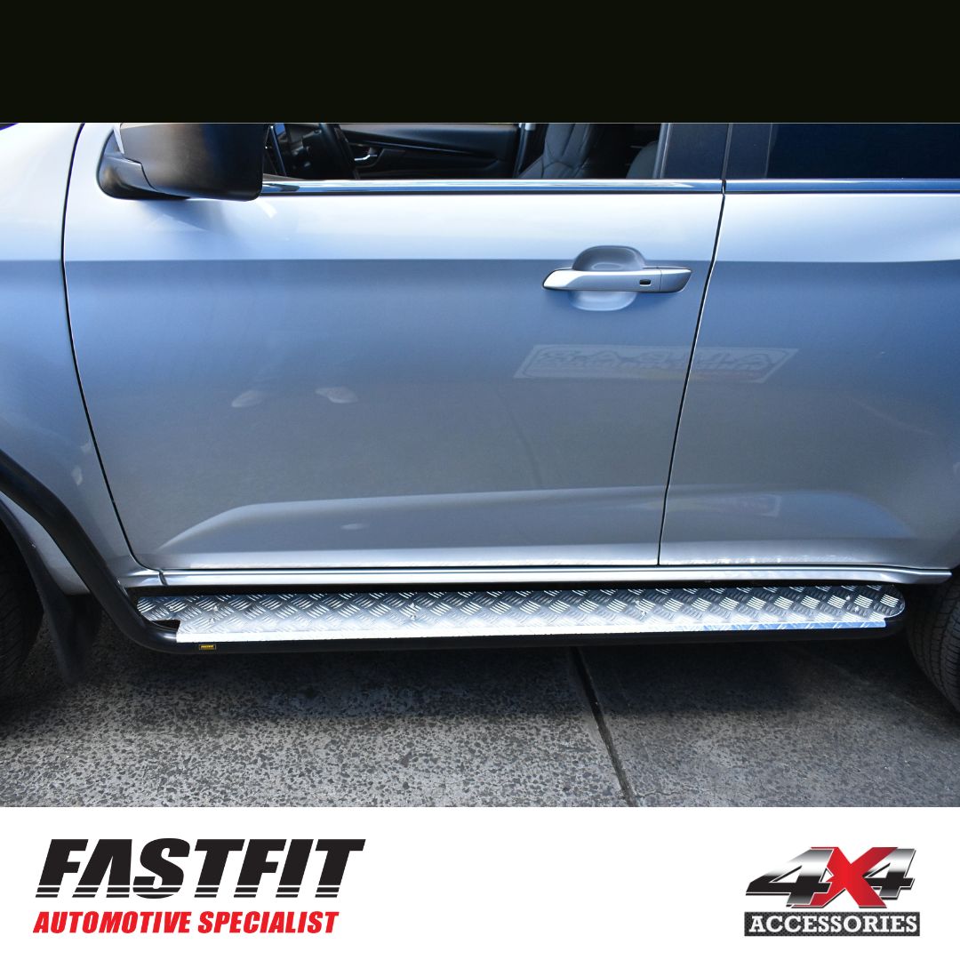 MCC 039BSR Side Step and Rail Package (Chrome Step Plate) to suit Isuzu MUX Gen 3 2020-On