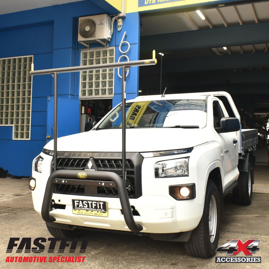 ALL BARS NUDGE BAR (BLACK) WITH H-RACK TO SUIT MITSUBISHI MV TRITON 2024
