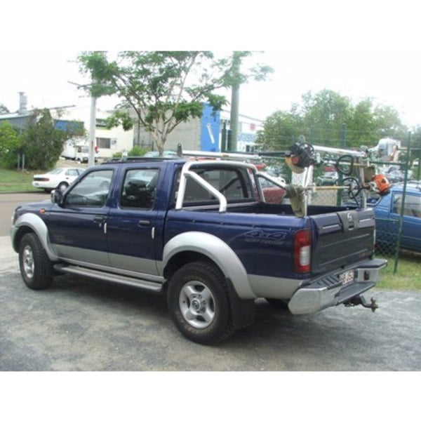 All Bars Rear Ladder Rack (Polished Alloy) to suit Nissan Navara D22 ...