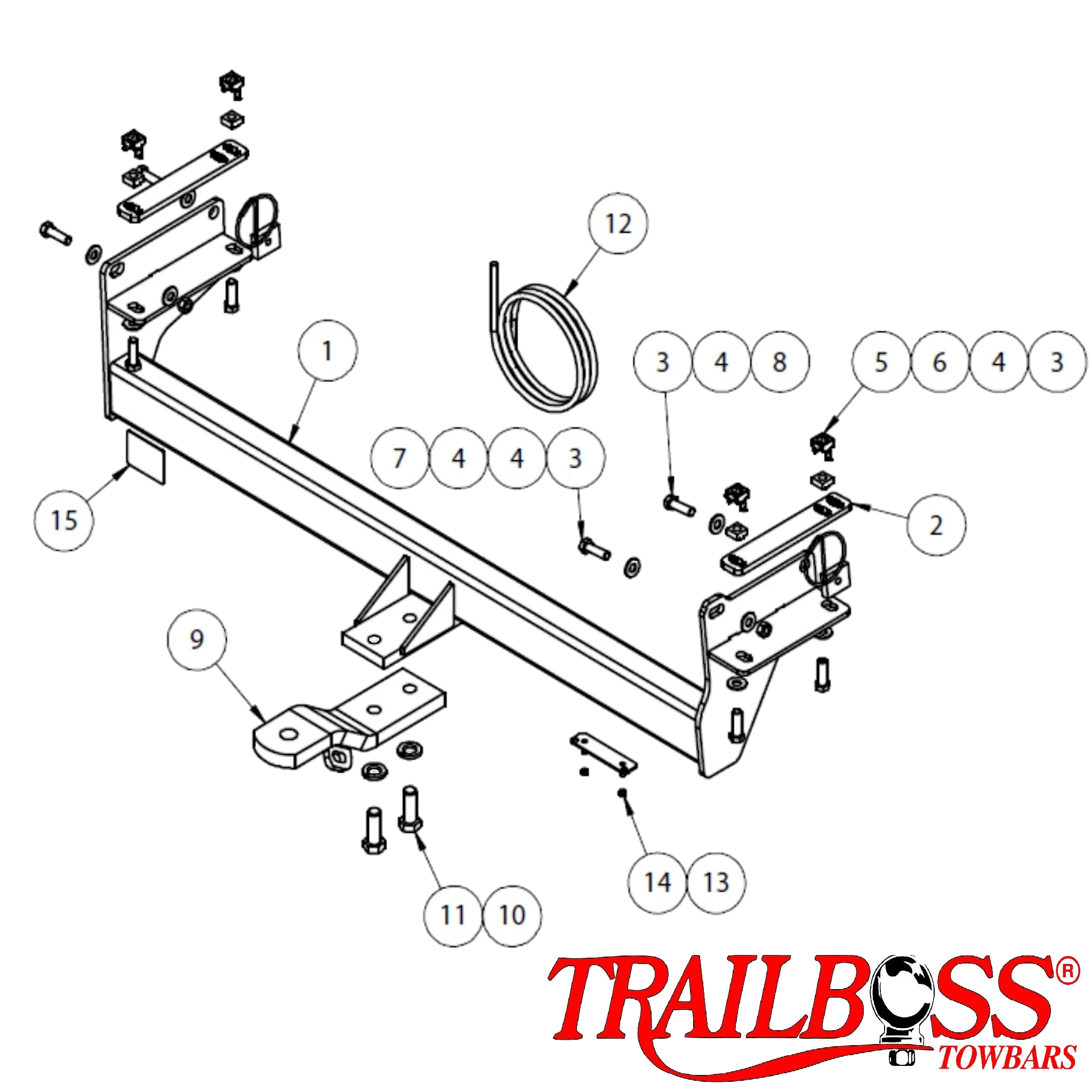 TrailBoss Towbar to suit NISSAN QASHQAI J11 SUV 06/2014-08/2017
