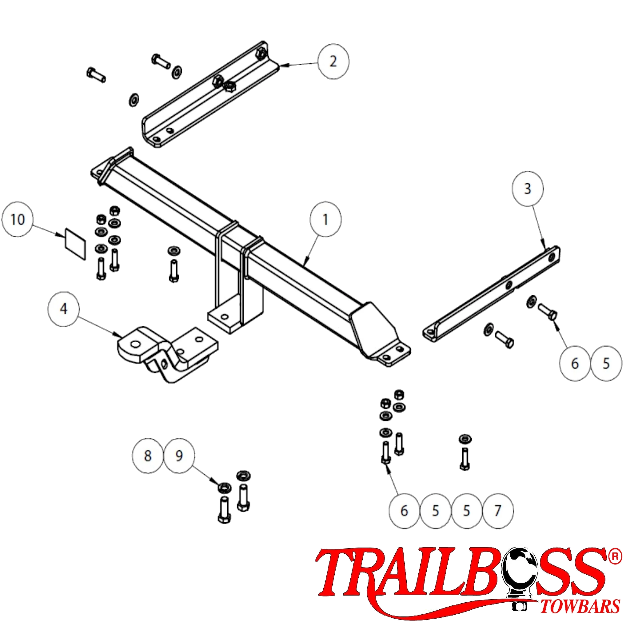 TrailBoss Towbar to suit NISSAN PULSAR HATCH C12 02/2013-ON