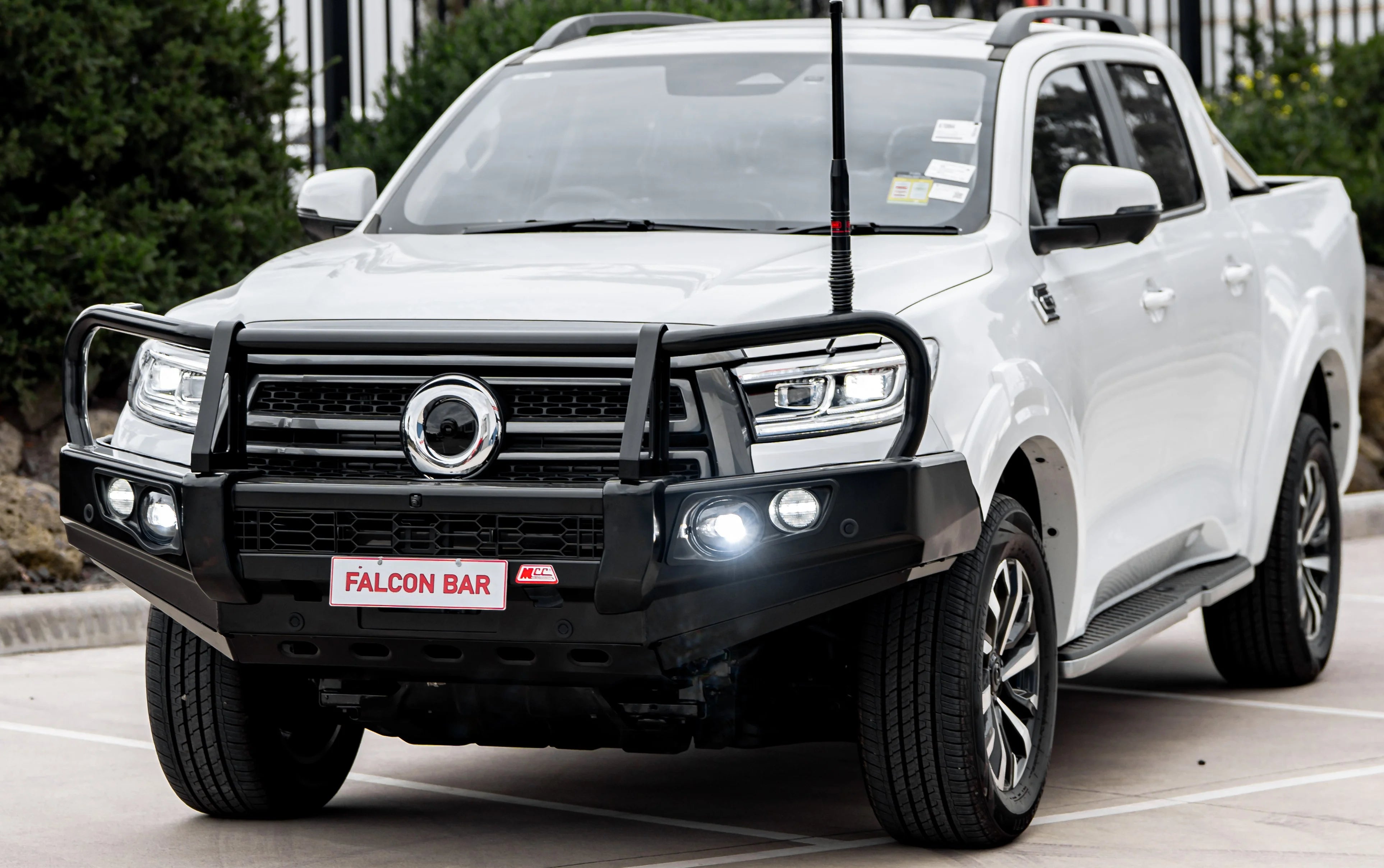 MCC 707-02 Falcon Bull Bar Black A-Frame Package (No Foglight) TO SUIT Great Wall Cannon 2025-ON (Facelift)