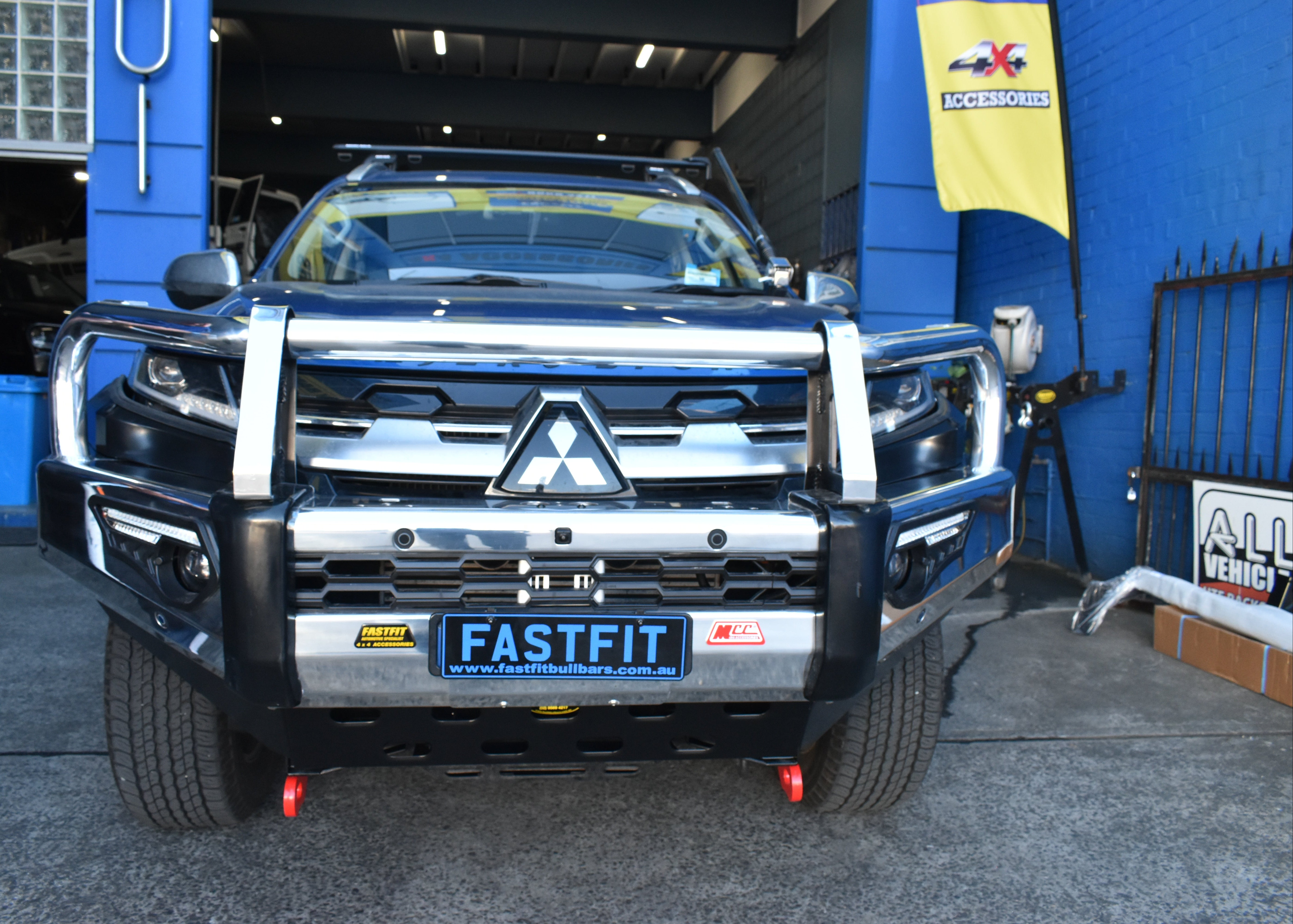 Pajero Sport QF QG 2020-On 808-02A Alloy Phoenix Bull Bar A-Frame Package