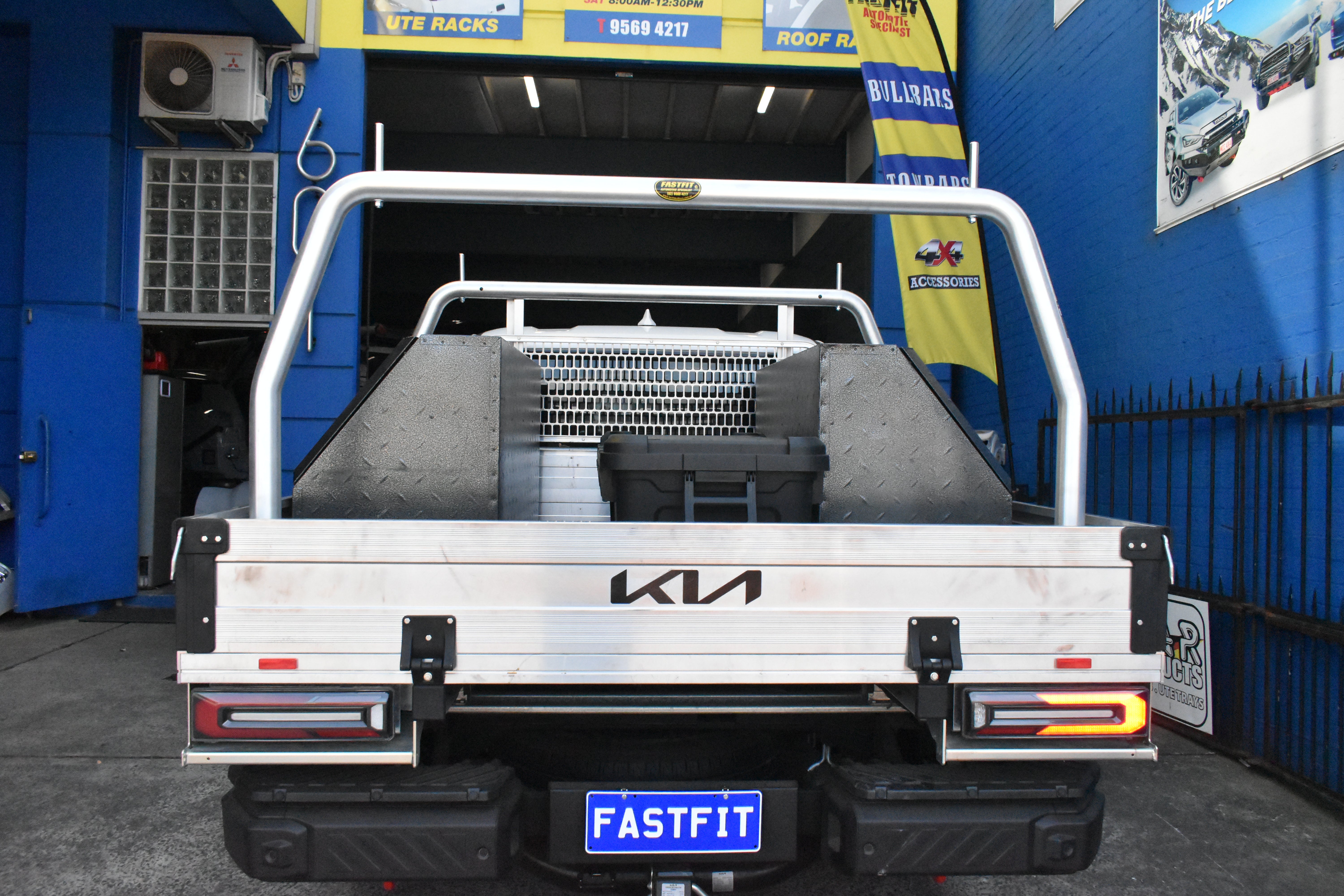 All Bars 76mm Front & Rear Ladder Rack (Polished Alloy) to suit KIA Tasman 2025-ON