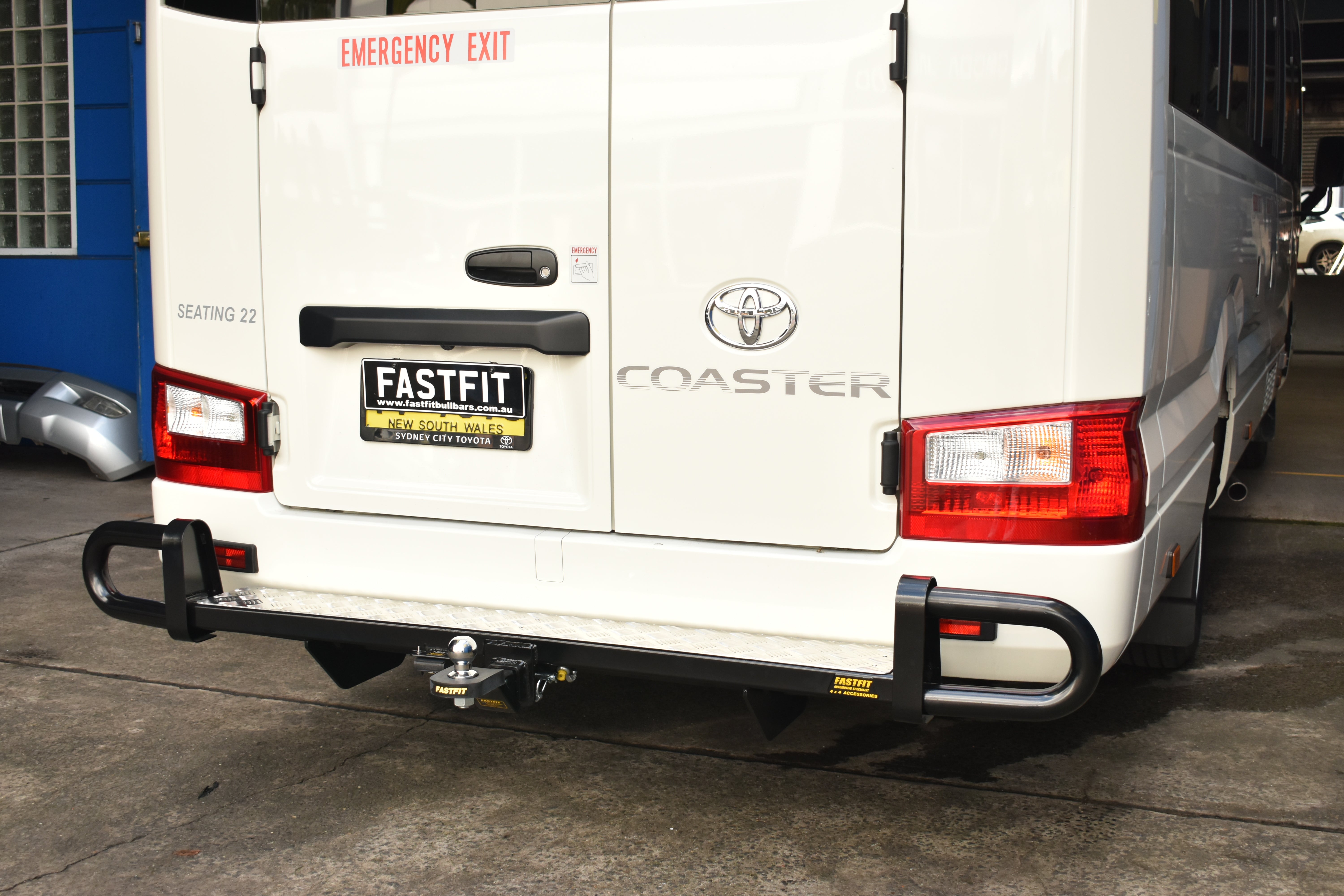 FORMULA REAR PROTECTION BAR WITH TOWBAR TO SUIT TOYOTA COASTER BUS 2026