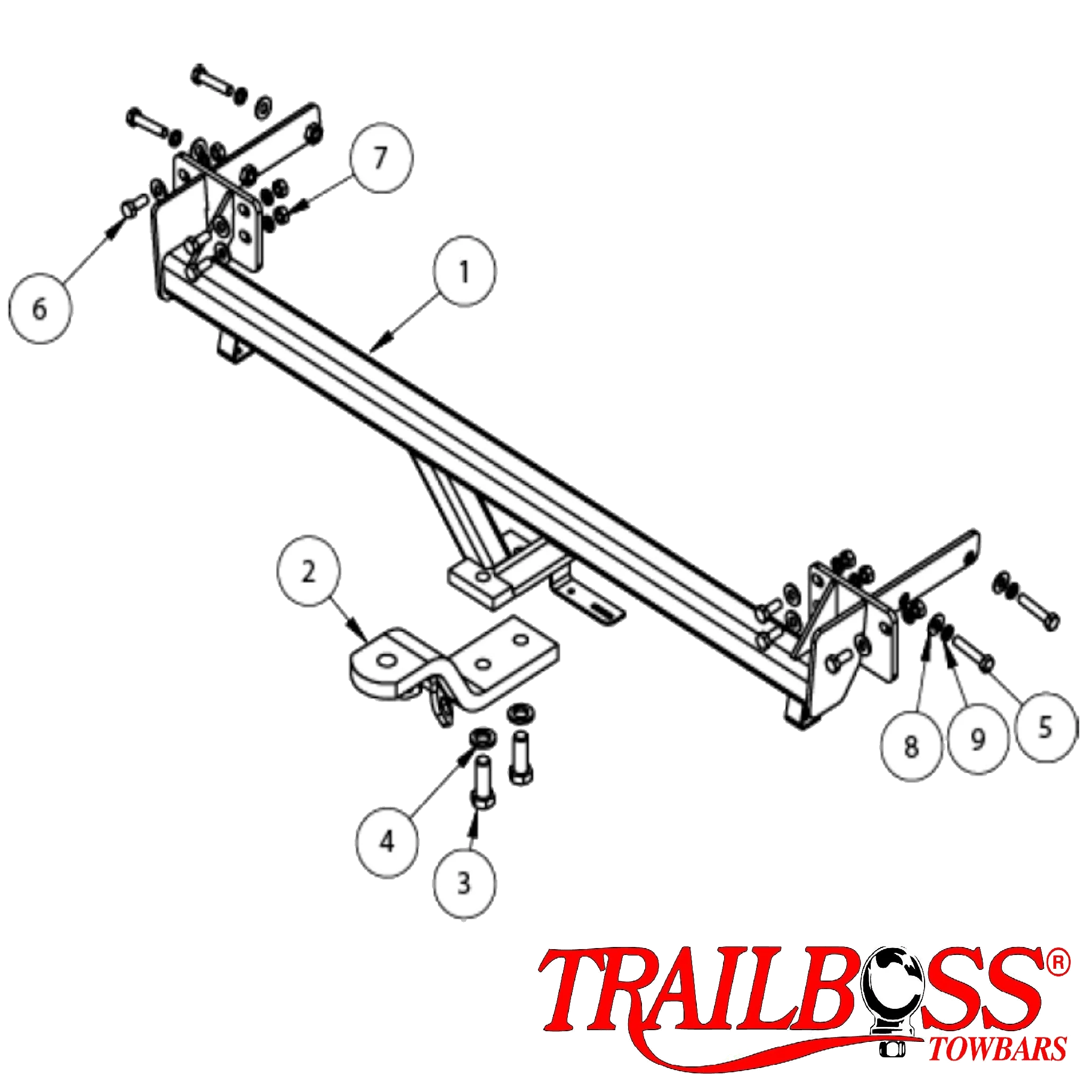 TrailBoss Towbar to suit HYUNDAI i20 HATCH 3 & 5D 06/2012-ON