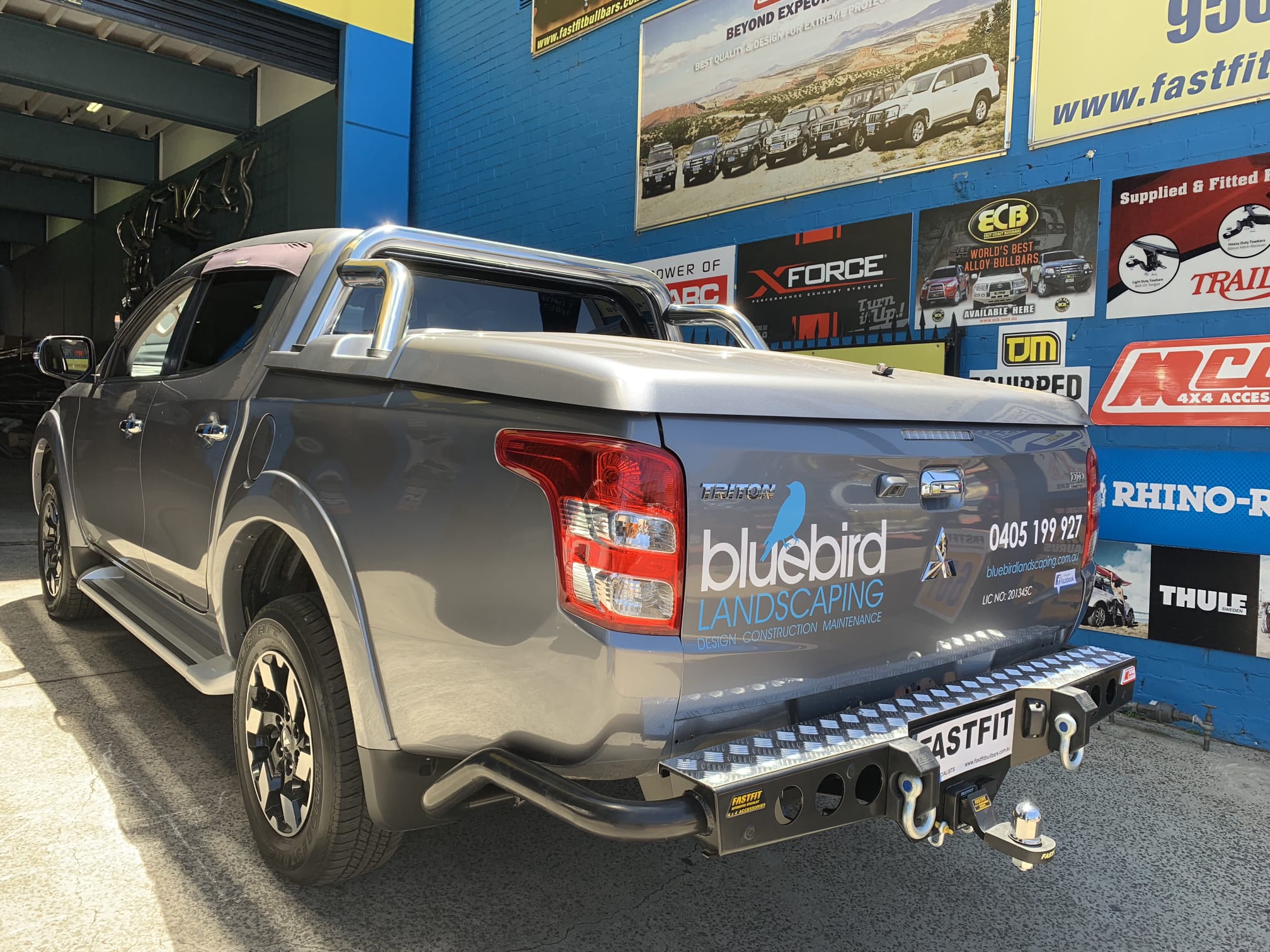 MCC 022-03 Jack Rear Bar with Chrome Step Plate Package TO SUIT MITSUBISHI TRITON (MQ) 2015-2019