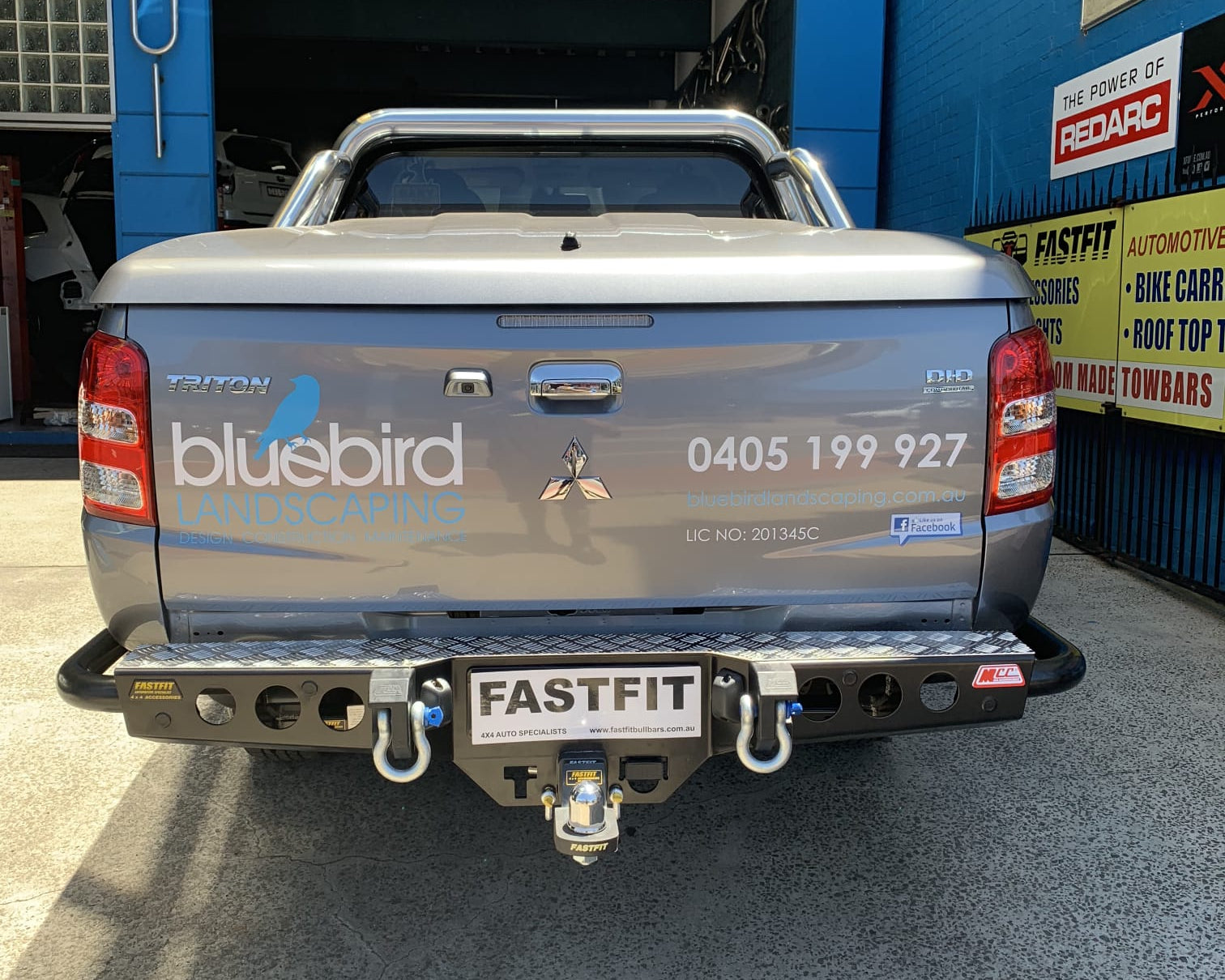 MCC 022-03 Jack Rear Bar with Chrome Step Plate Package TO SUIT MITSUBISHI TRITON (MQ) 2015-2019