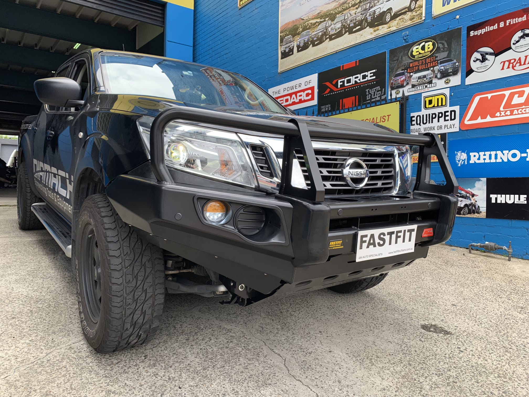 MCC 707-02 Falcon Bull Bar Black A-Frame Package (No Foglight) TO SUIT NISSAN NAVARA D23 2015-ON