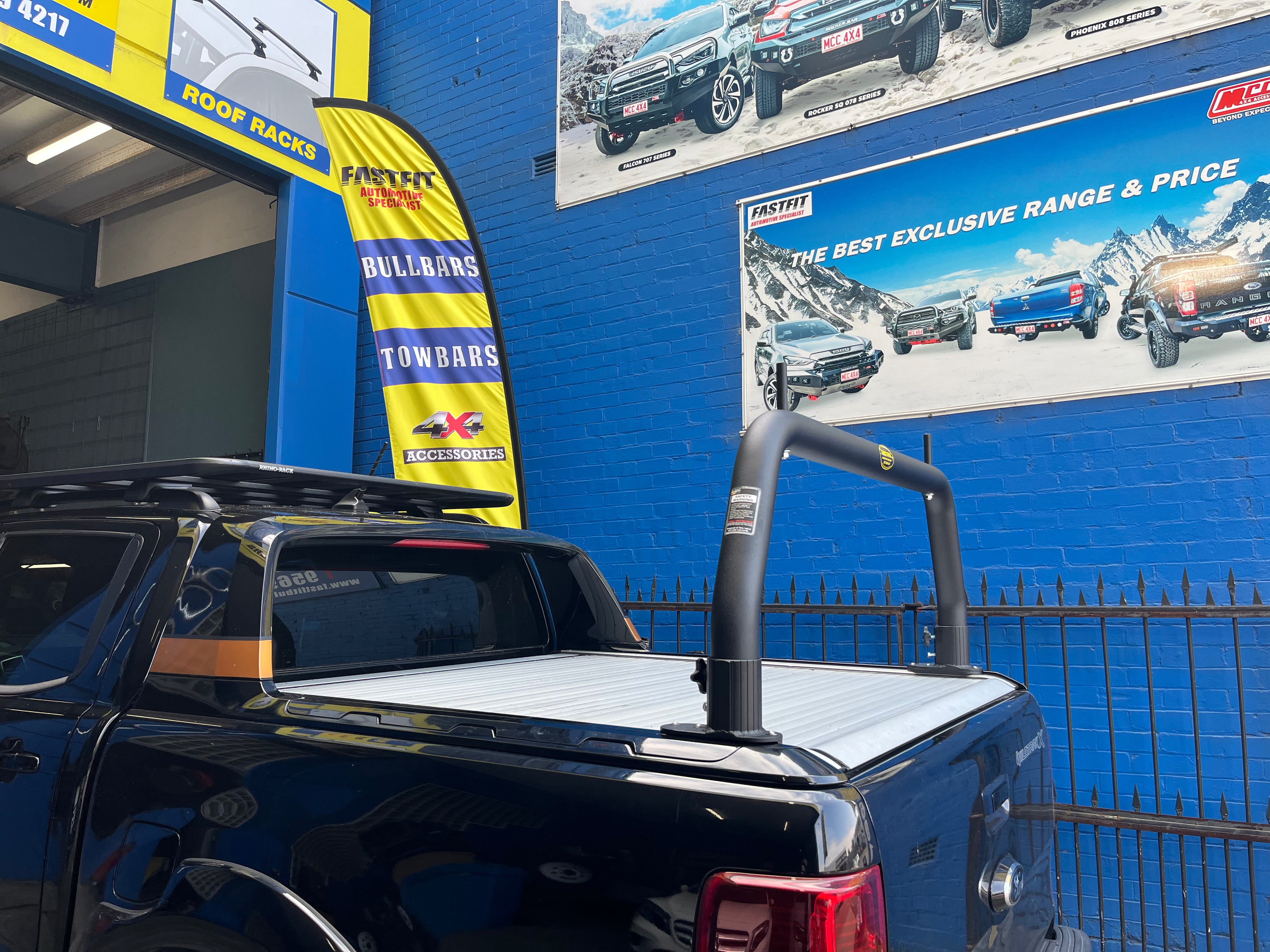 ALL BARS & RACKS Rear Ladder Rack (Black) for Ford Ranger 2022-On Next Gen