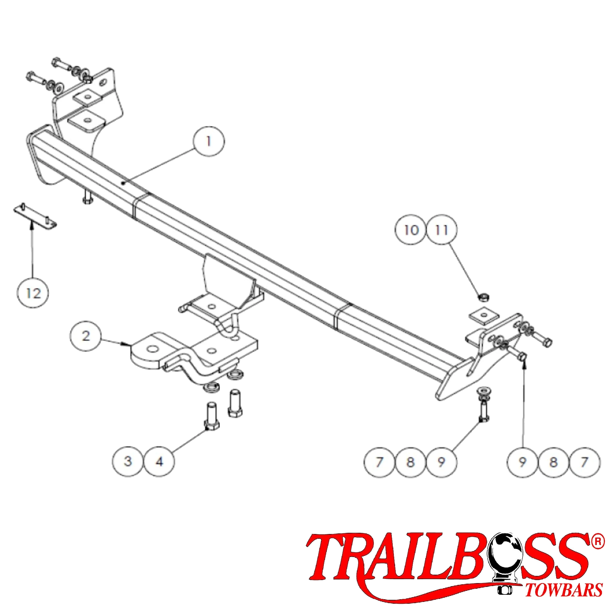 TRAILBOSS TOWBAR TO SUIT Kia Cerato Hatch 10/2010 - 07/2013