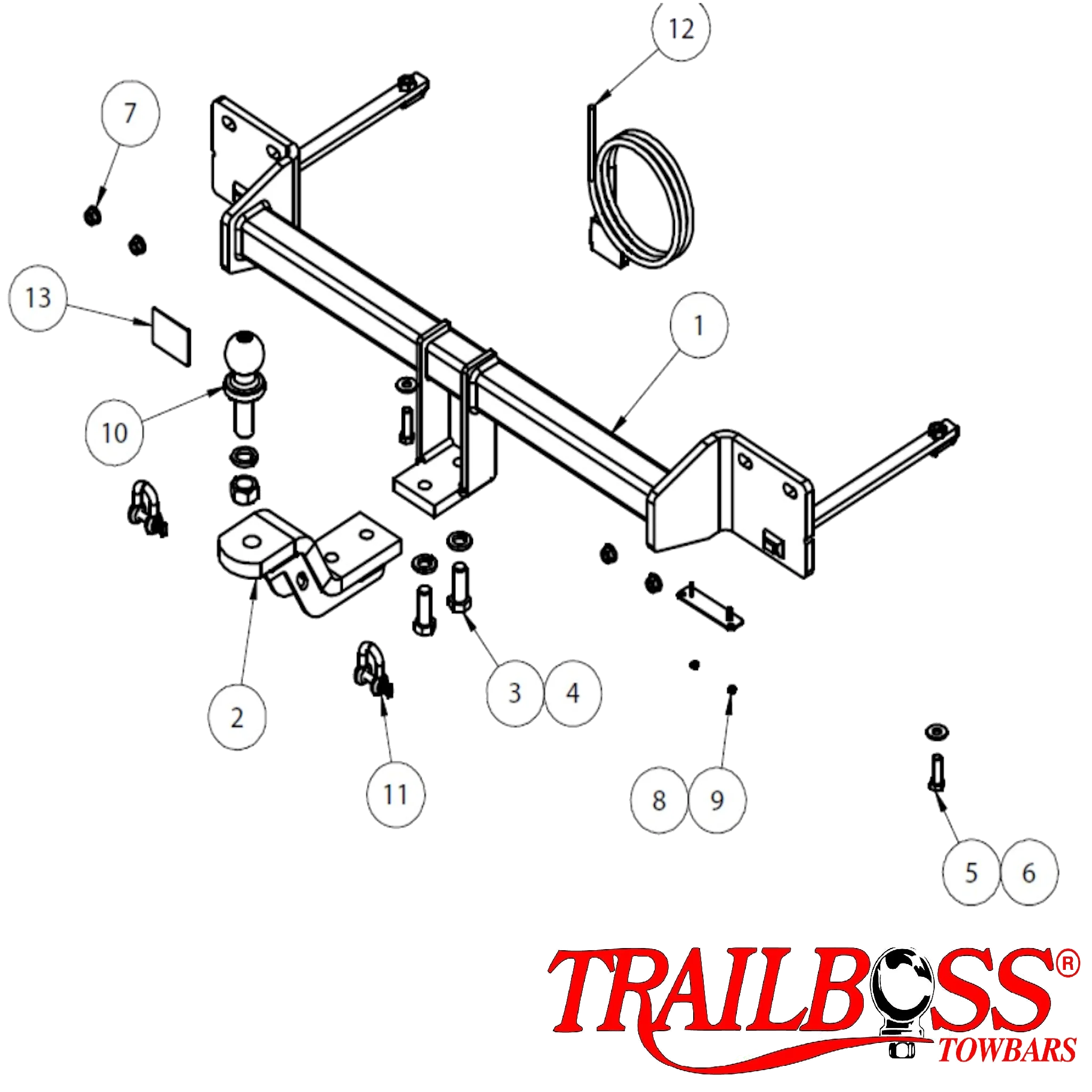 TrailBoss Towbar to suit MAZDA 2 HATCH DJ 5D 01/2015-ON