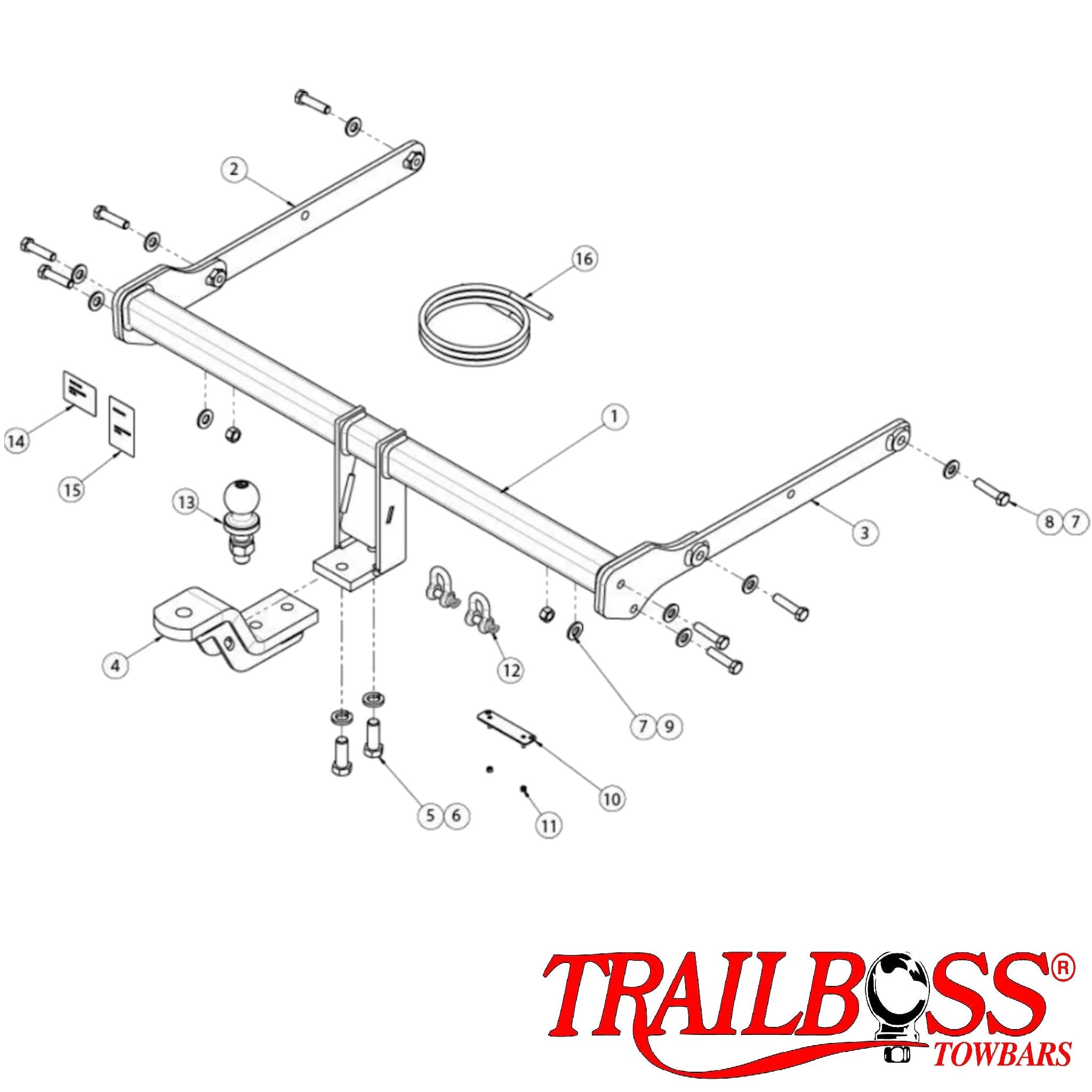 TRAILBOSS TowBar to suit MAZDA CX-3 DK 5D SUV 2017-ON
