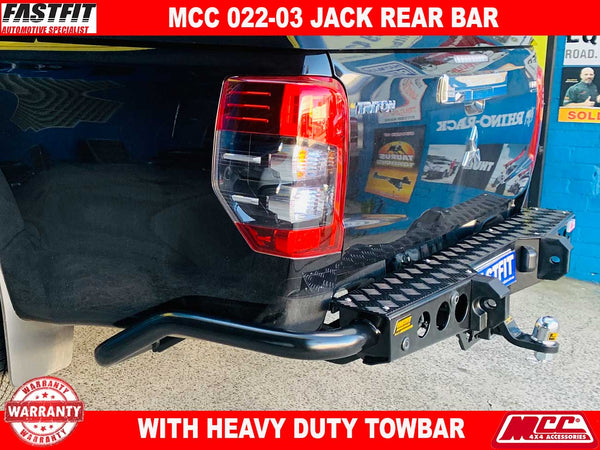 MCC 022-03 Jack Rear Bar with Black Step Plate to suit Mitsubishi MR ...