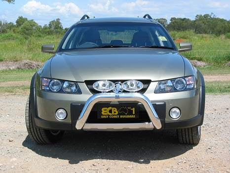 ECB NUDGE BAR (BLACK) TO SUIT HOLDEN COMMODORE VY (ADVENTRA, CREWMAN, CROSS 8, S) 2003-2004