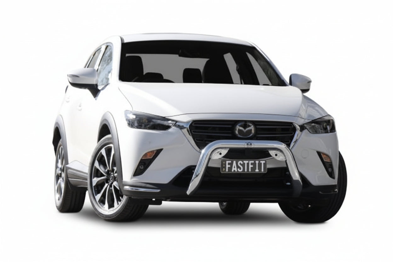 ECB NUDGE BAR (POLISHED FINISH) TO SUIT MAZDA CX-3 (AKARI, AKARI LE MODELS) 08/2018-ON