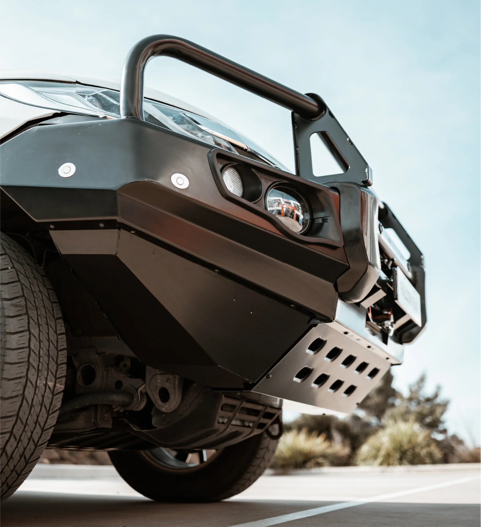 MCC 707-02 Falcon Bull Bars Black A-Frame Package (LED Foglight) to suit MITSUBISHI Pajero Sport QE 2015-2020