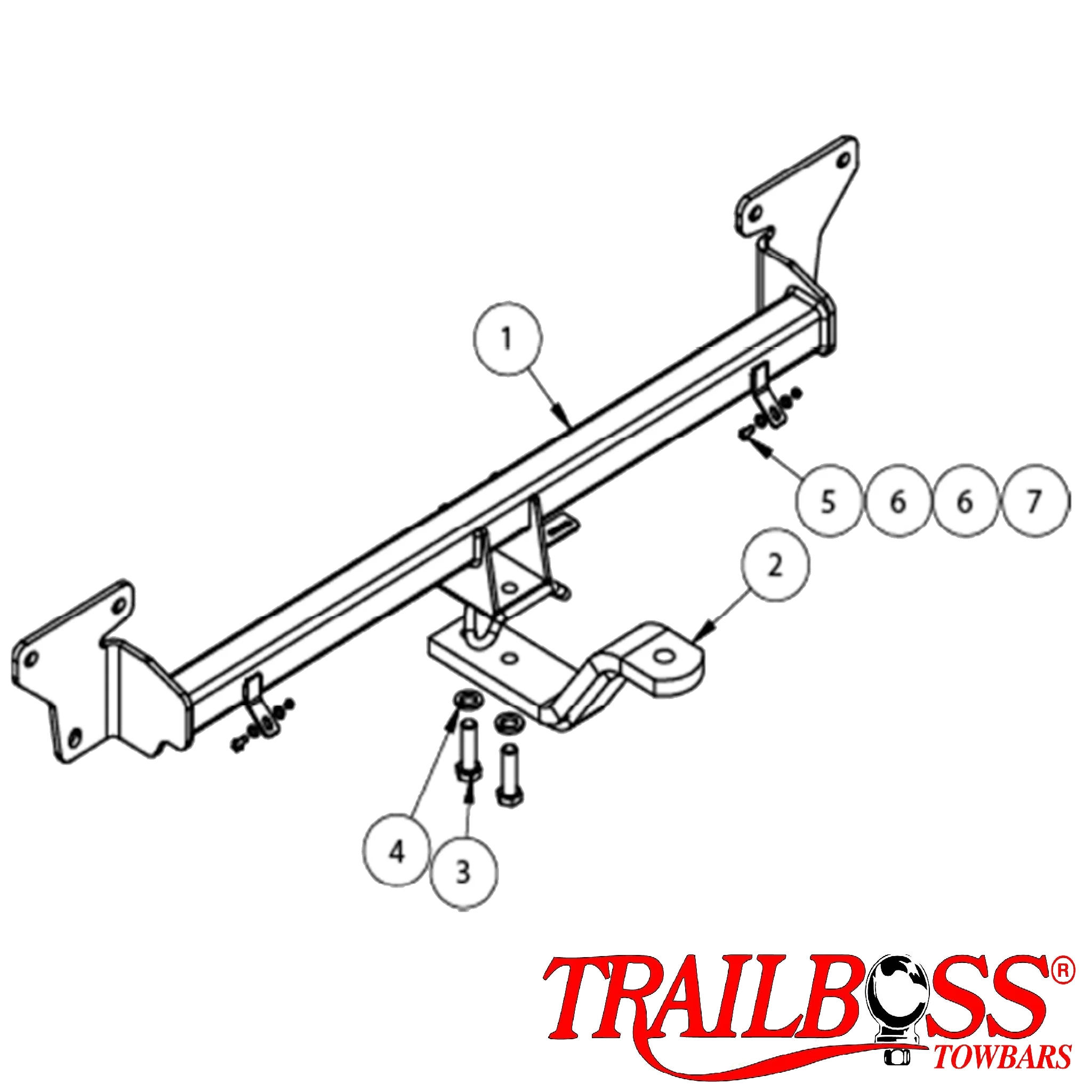 TrailBoss Towbar to suit PEUGEOT PARTNER VAN 08/2012-ON
