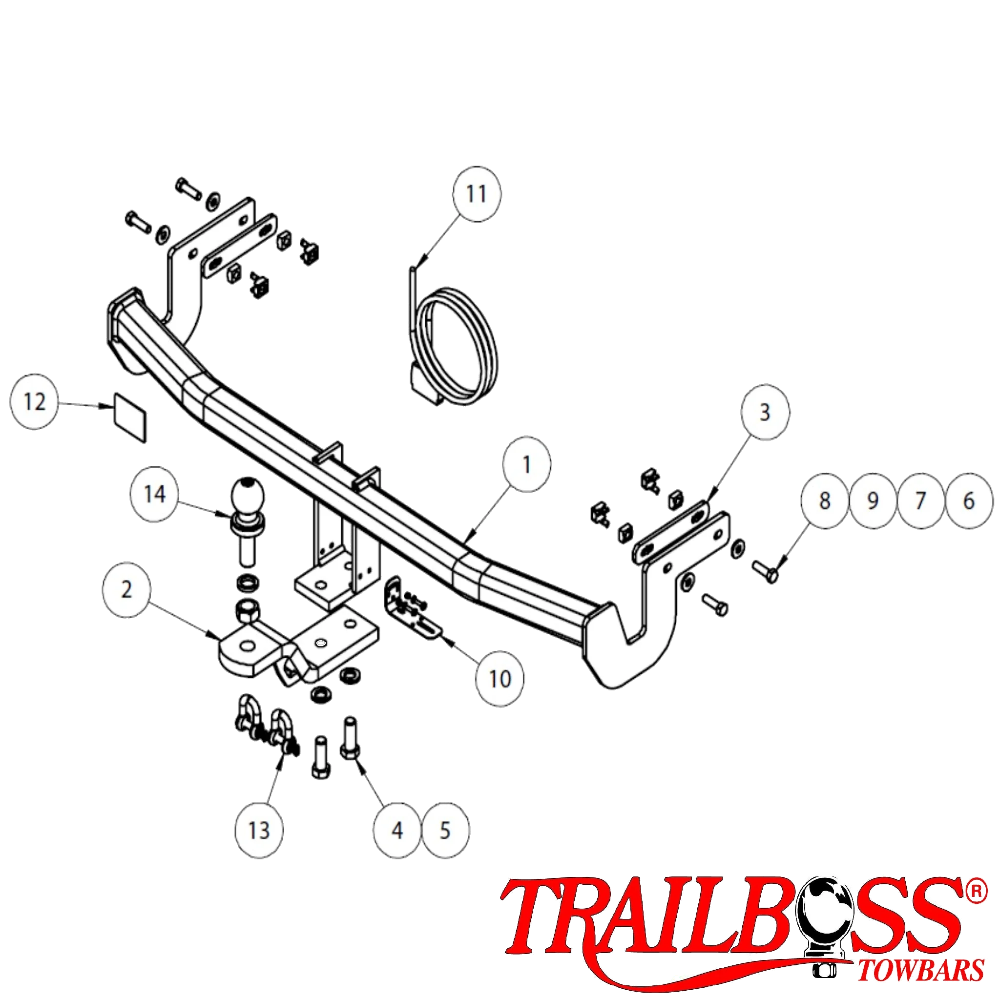 TrailBoss Towbar to suit PEUGEOT 208 5D HATCH 10/2012-ON