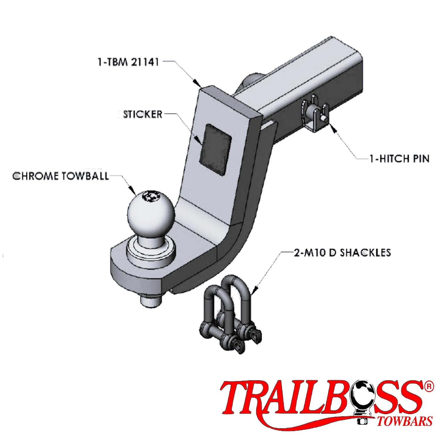 TrailBoss Towbar for Toyota LandCruiser 200 Series SUV 11/2007 - 06/2021