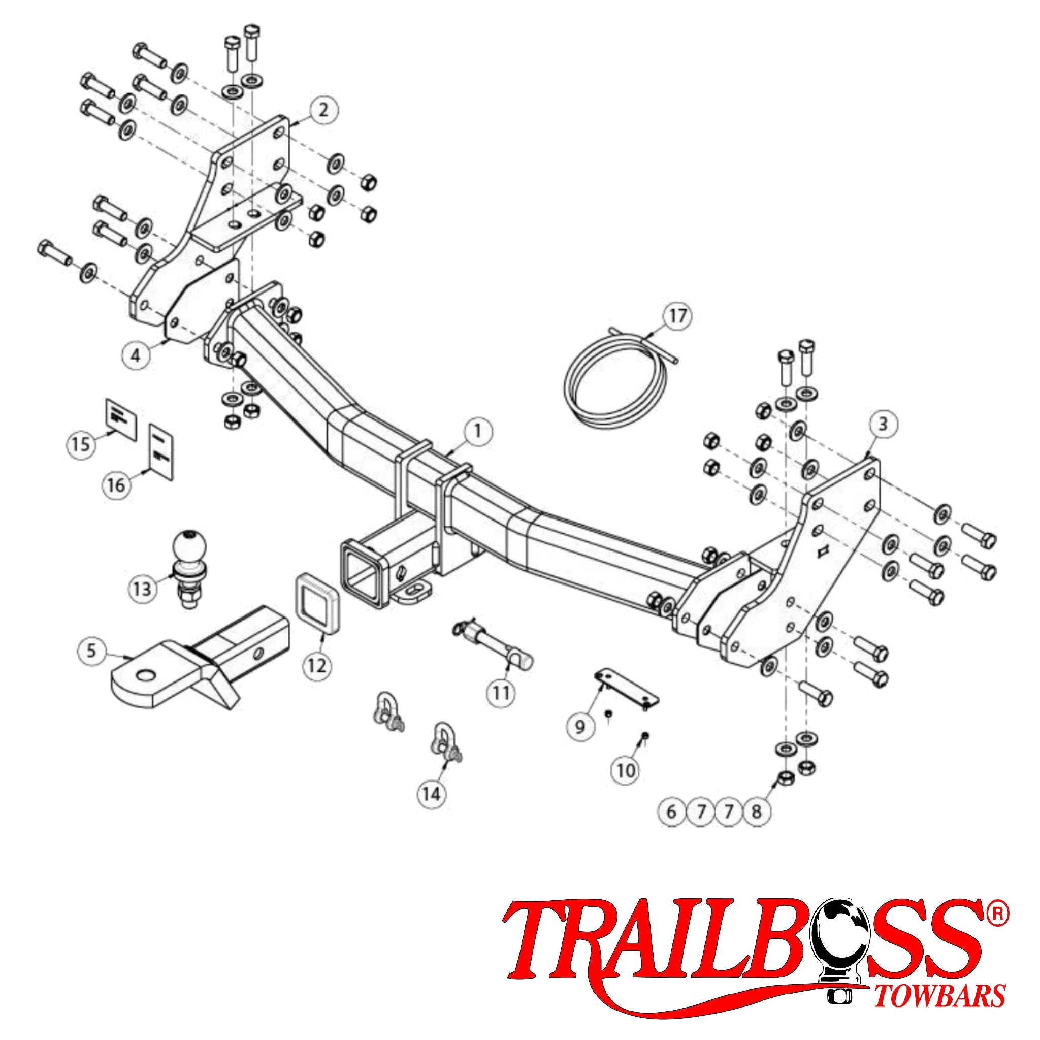 TrailBoss Towbar to suit Toyota Coaster Gen 4 Bus 04/2017 - ON