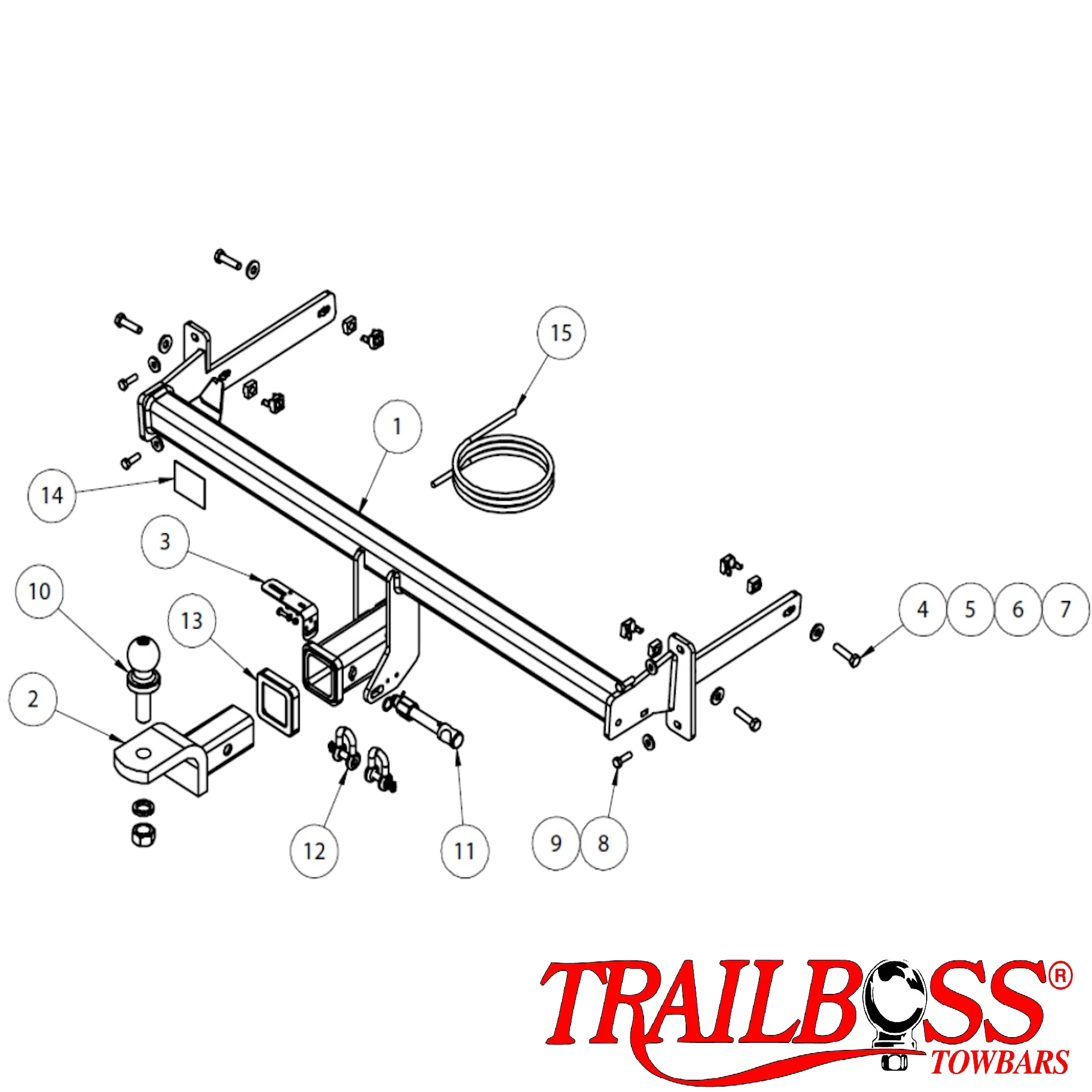 TRAILBOSS TowBar to suit Audi A3 (Inc S Line) Sedan 05/2013 - 09/2021