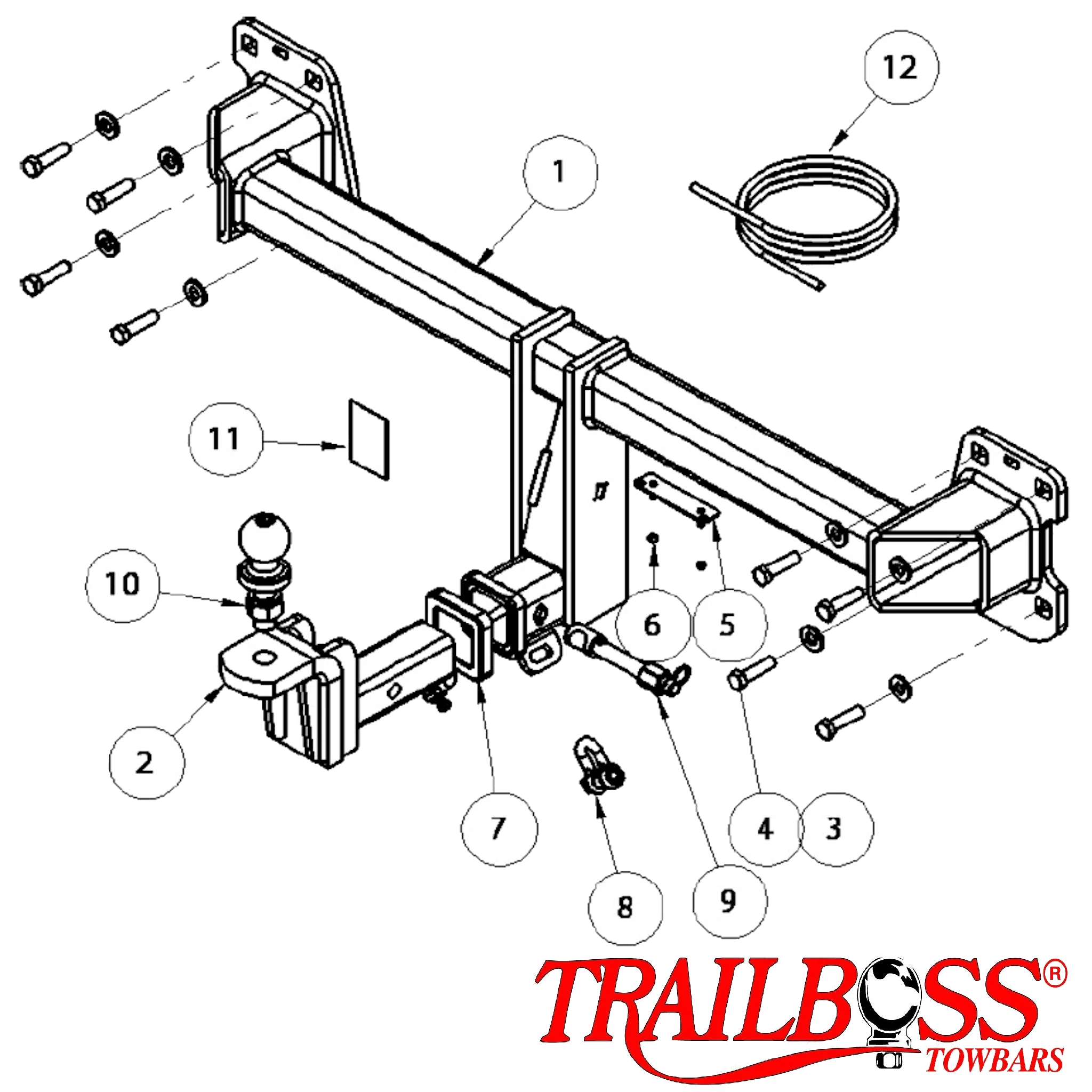 TRAILBOSS TOWBAR TO SUIT PORSCHE CAYENNE 06/2015-02/2018