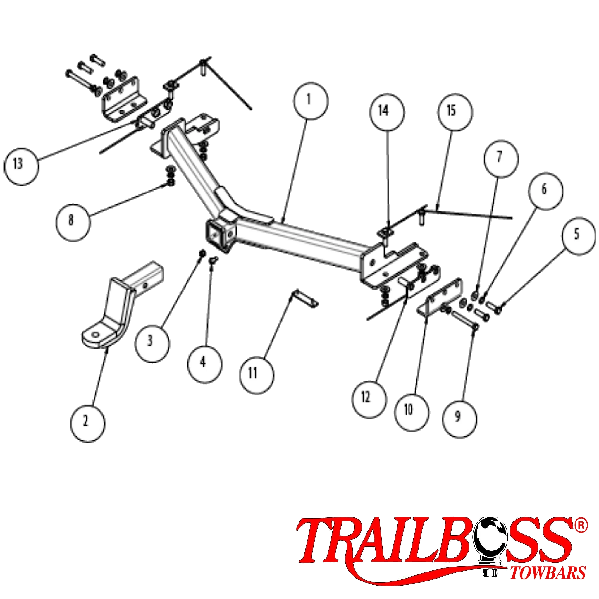 TrailBoss Heavy Duty Towbar To Suit Mitsubishi Challenger Wagon(all models) - 12/2009-12/2015