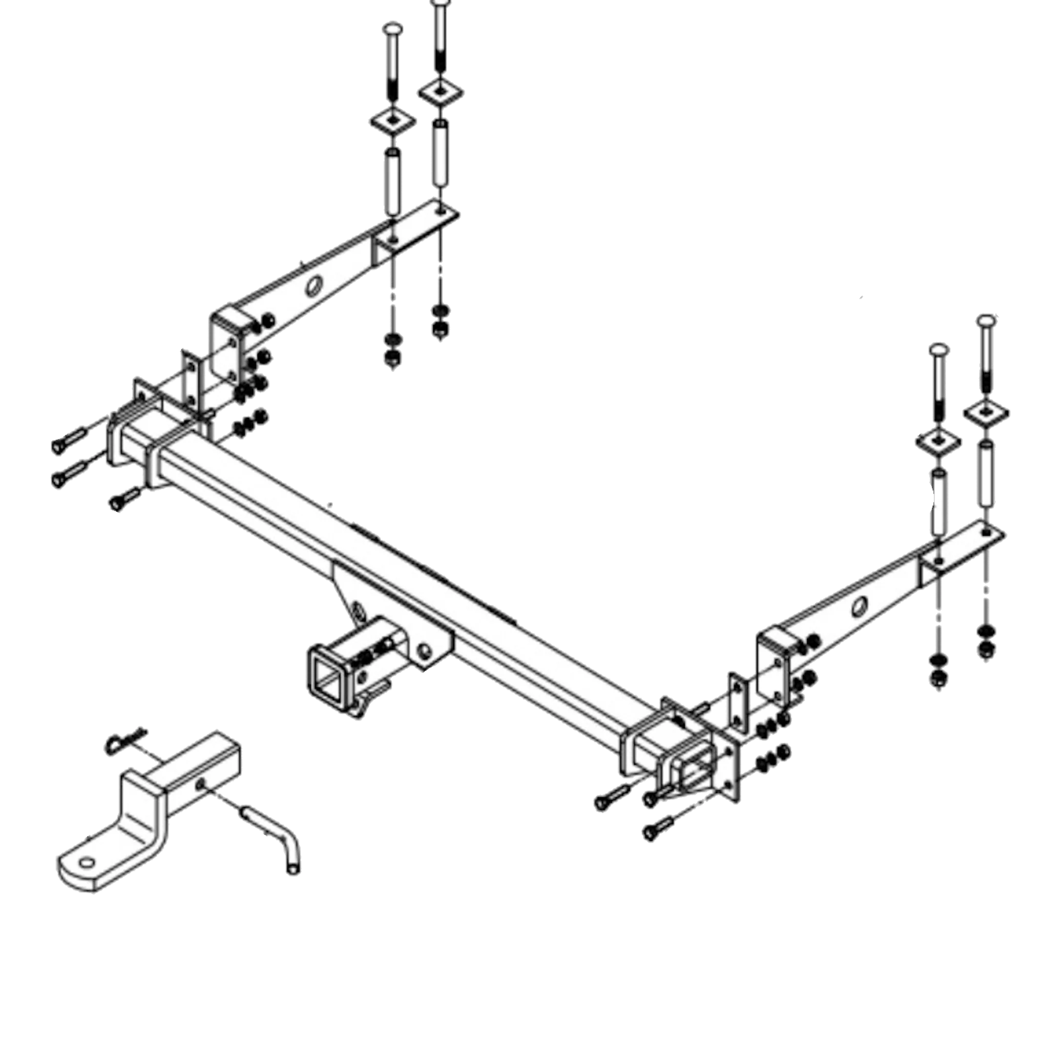 TRAILBOSS Heavy Duty TowBar to suit FORD FALCON AU/BA/BF WAGON 09/1998-07/2010