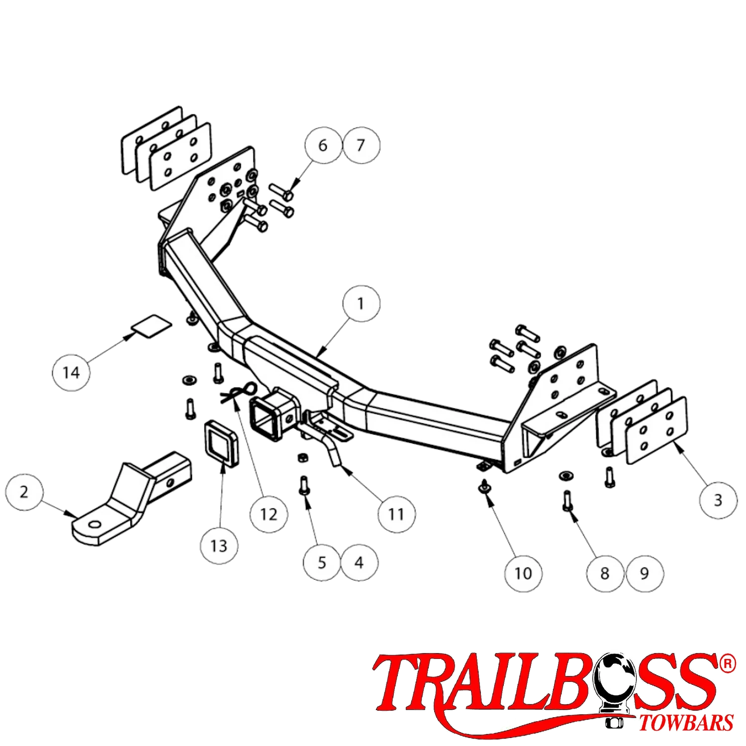TrailBoss Heavy Duty Towbar to suit HOLDEN TRAILBLAZER RG 5D SUV 07/2016-ON