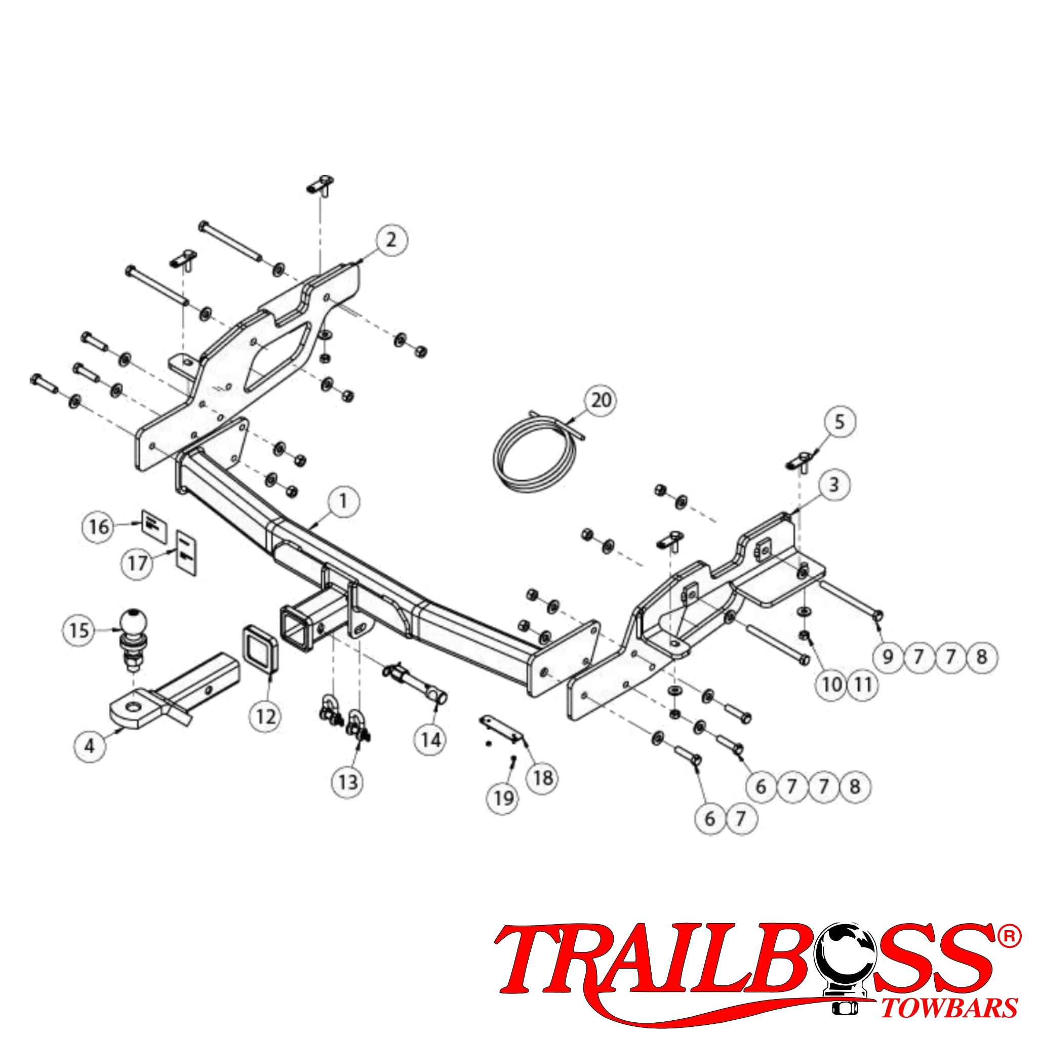 TrailBoss Heavy Duty Towbar to suit Hyundai Staria Van 07/2021 - On