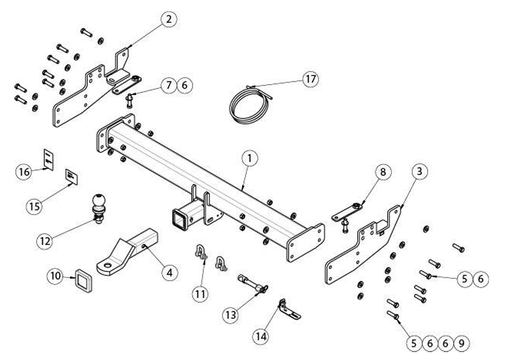 TrailBoss Heavy Duty Towbar to suit ISUZU D-MAX CAB CHASSIS 08/2020-ON