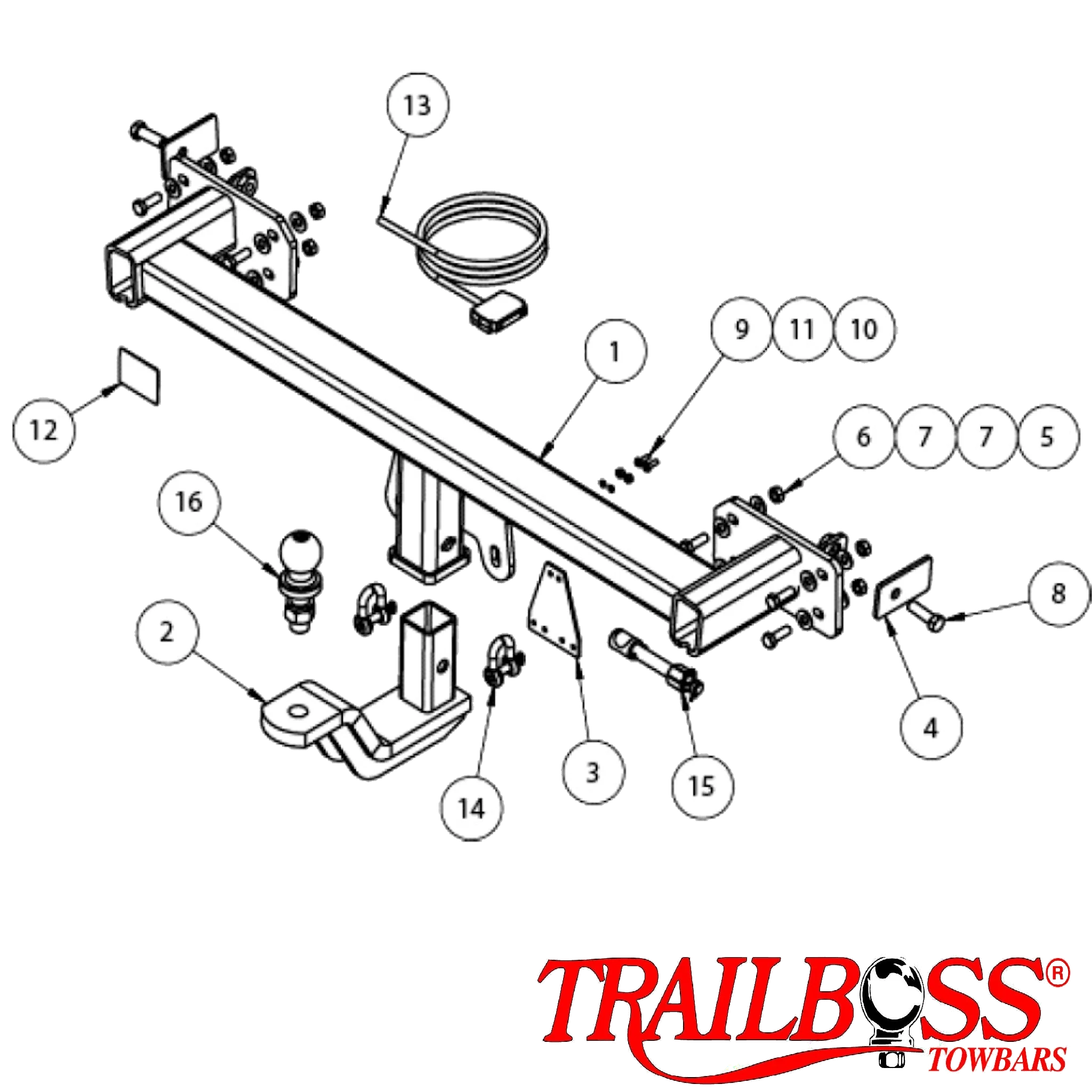 TrailBoss Heavy Duty Towbar to suit Mercedes GLA-Class GLA250/GLA200 X156 SERIES 4D WAGON 1/2015-6/2020