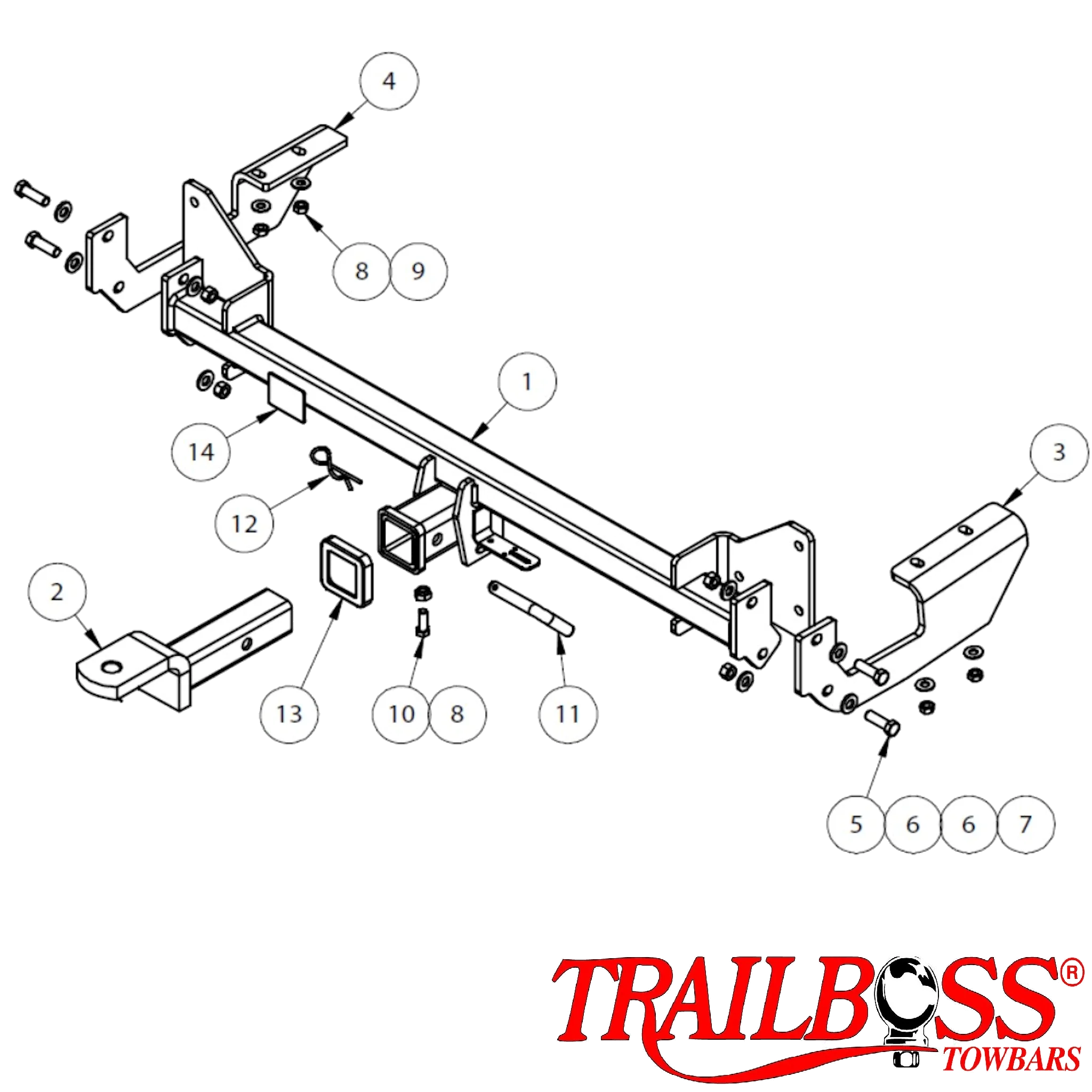 TrailBoss Towbar to suit PEUGEOT 308 T7 WAGON 01/2008-10/2014