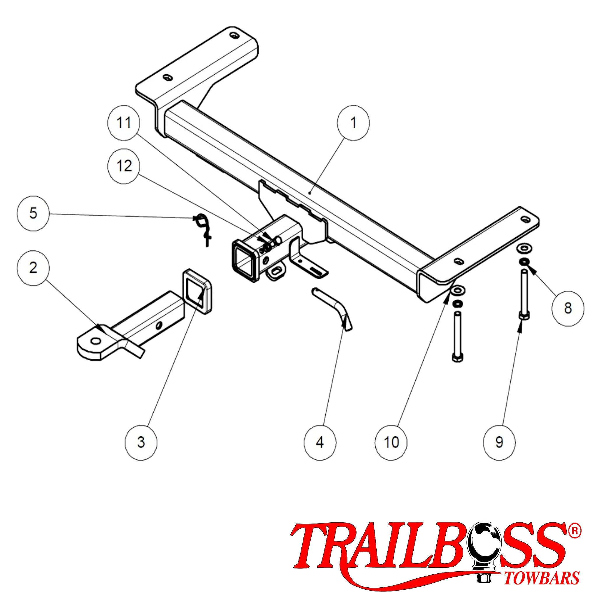 TrailBoss Heavy Duty Tow Bar To Suit Land Rover Freelander II 2013-3/2015