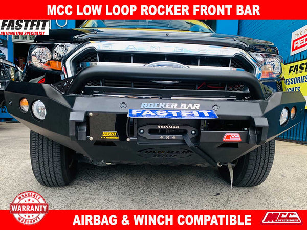 Px Ranger Raptor Front Bar MCC 078-01 Single Low Loop Rocker Front Bar to suit Ford Ranger PX 2 ...