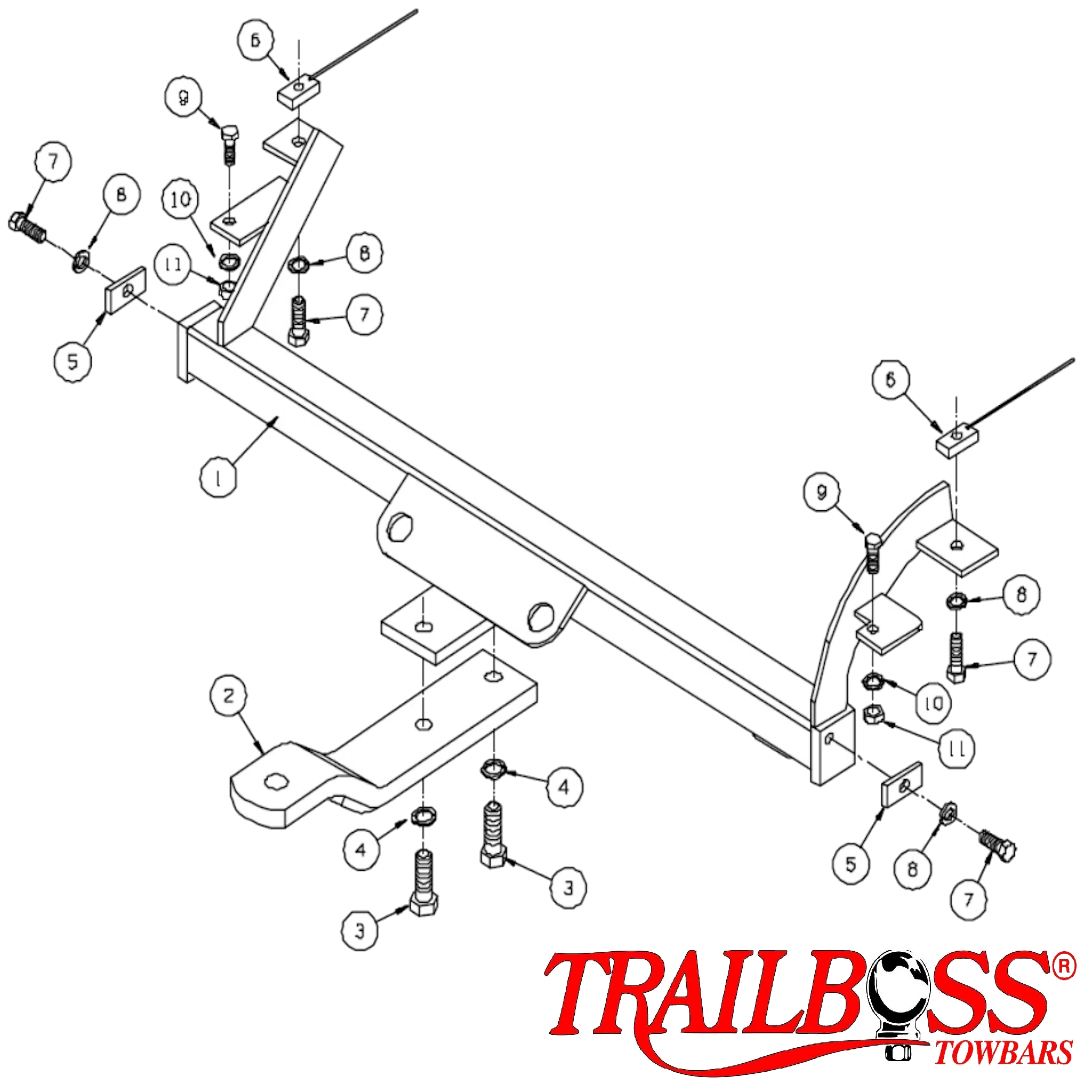TrailBoss  Towbar to suit SUZUKI JIMNY 3D SUV 01/1999-10/2018