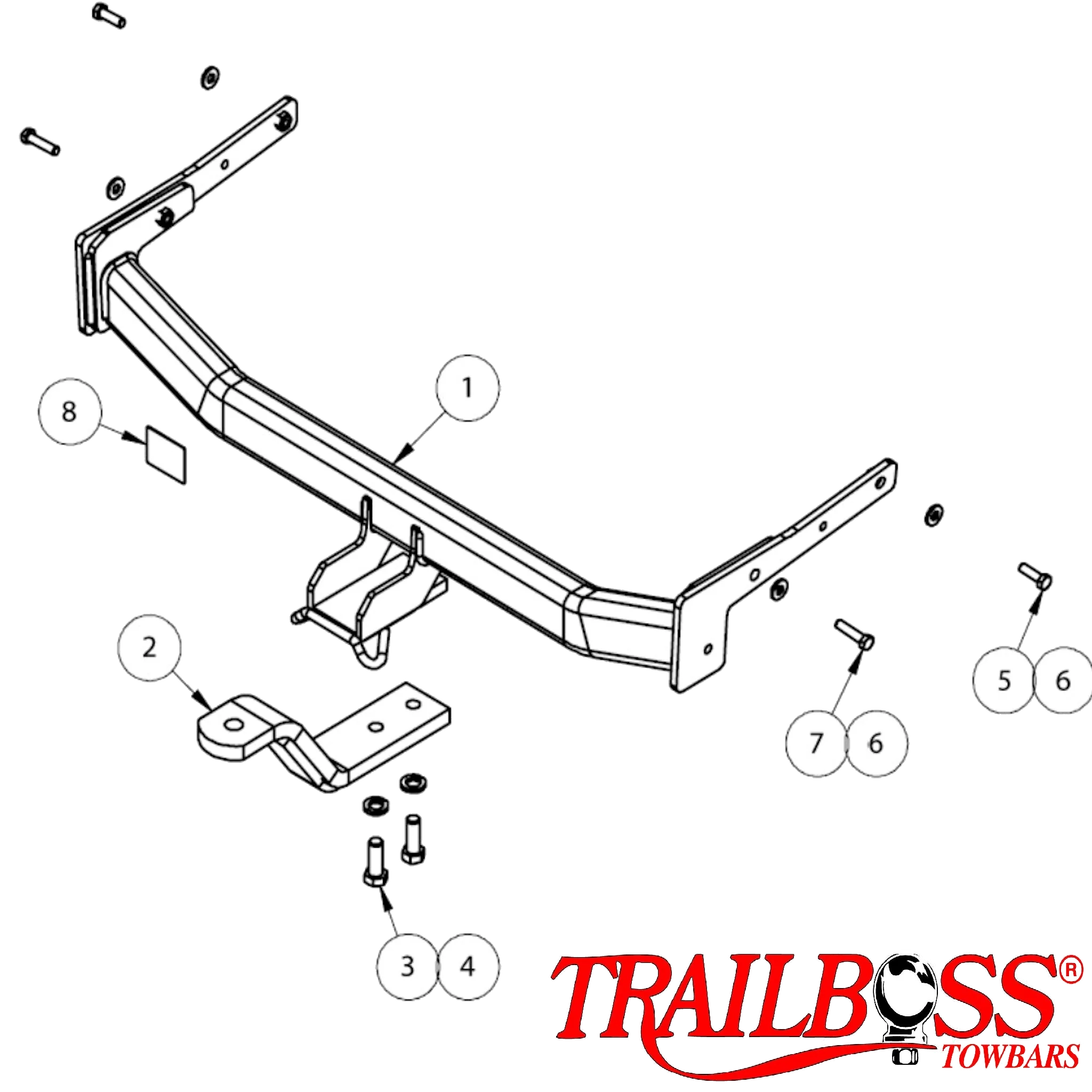 TrailBoss Towbar to suit SUZUKI S-CROSS SUV 12/2013-ON