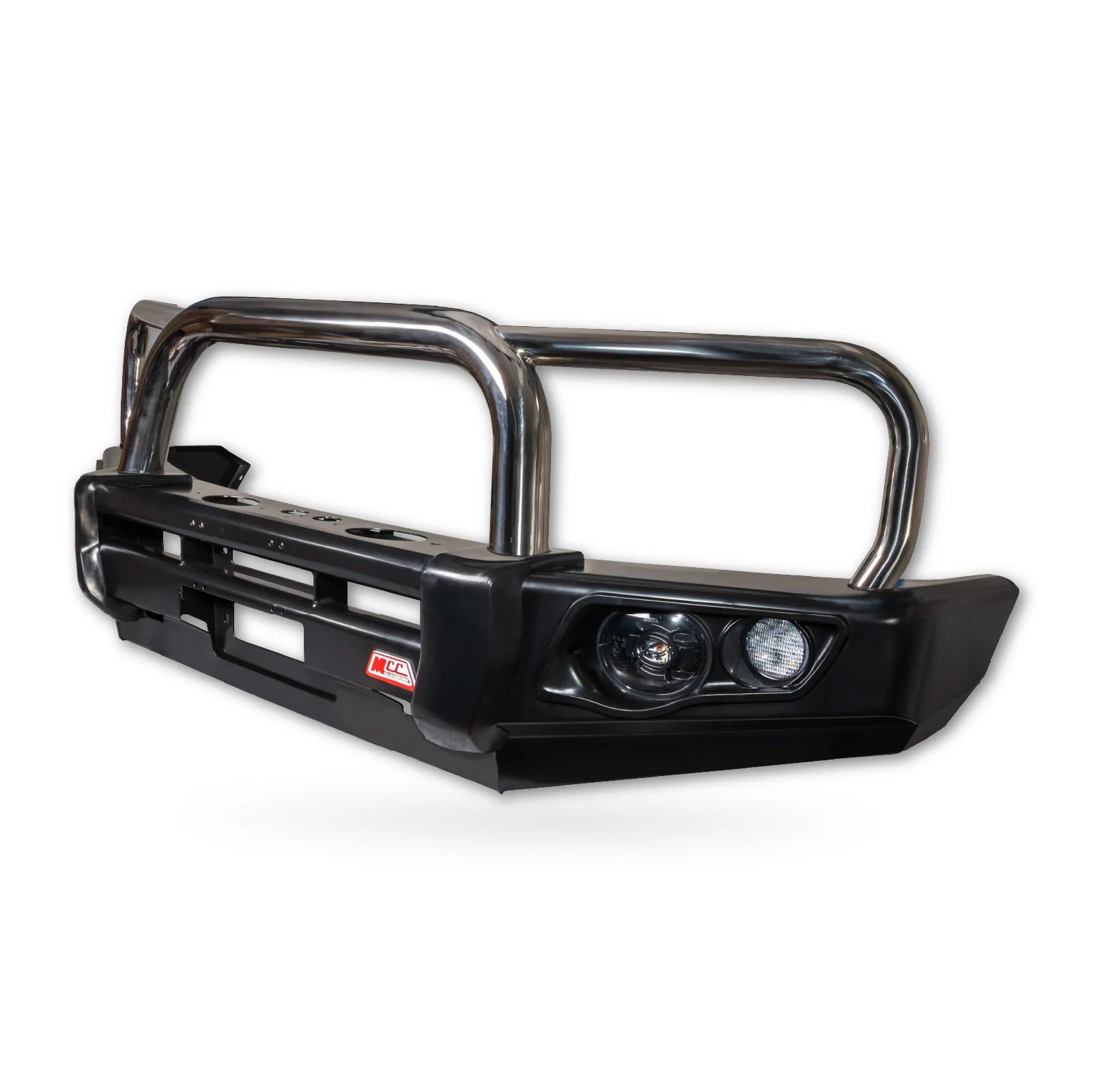 MCC 707-01 Falcon Bull Bar Triple Stainless Loops Package (LED Foglight) to suit Mitsubishi Challenger 1996-2006