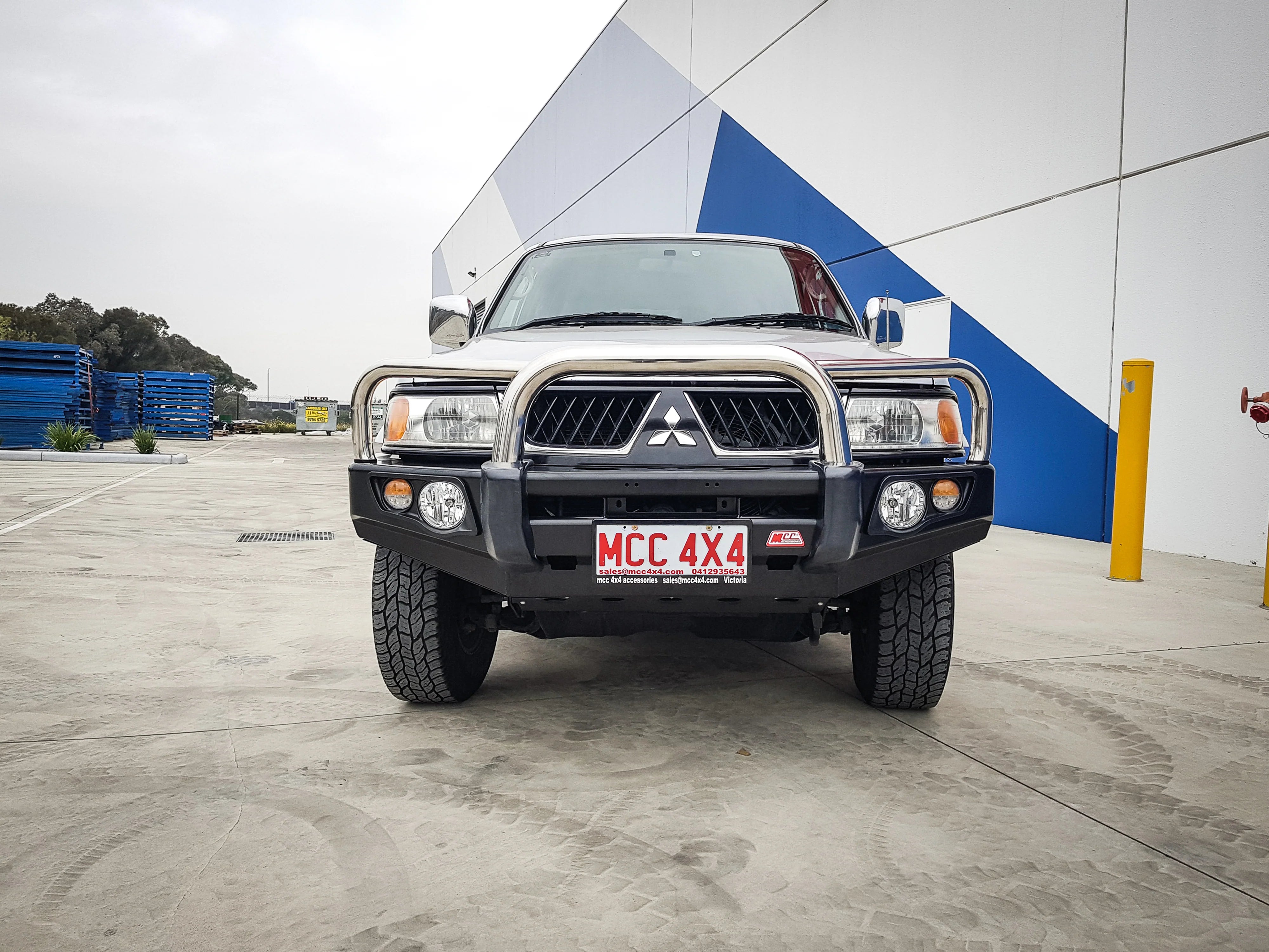 MCC 707-01 Stainless Triple Loop Falcon Bull Bars (LED FOGLIGHTS) to suit Mitsubishi Triton MN 2006-2015