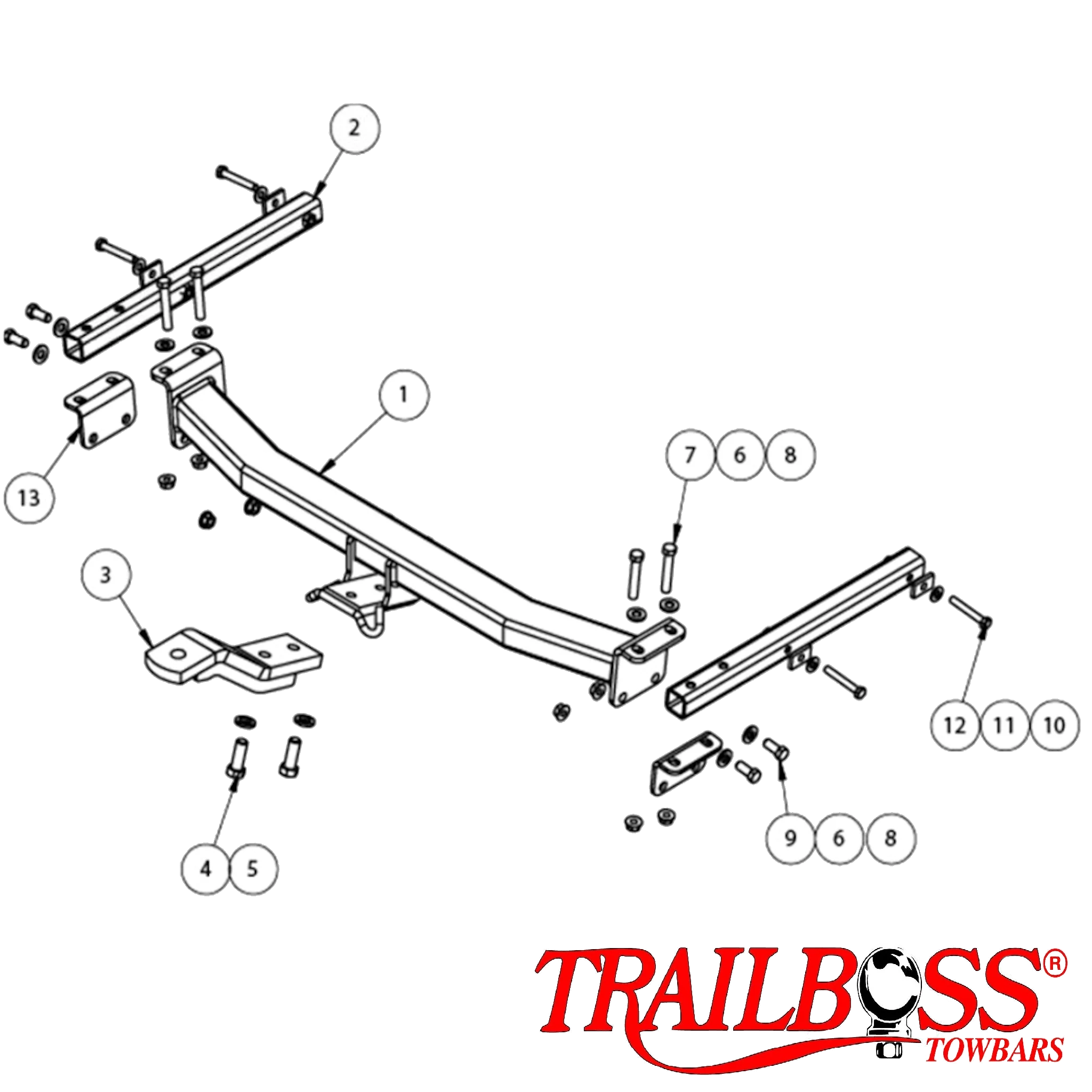 TrailBoss Standard Towbar To Suit Volkswagen Jetta Sedan 07/2011 ON